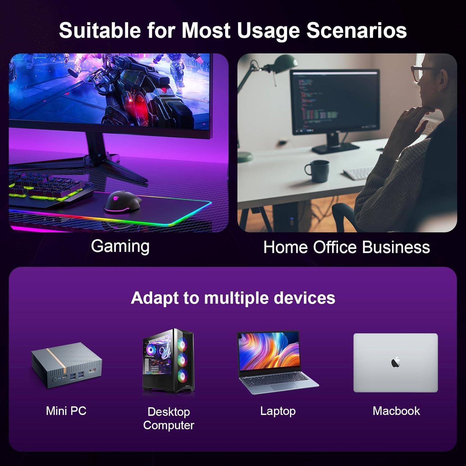 Ratón Gaming Chatreey con Cable 7200DPI 7 Botones Ergonómico