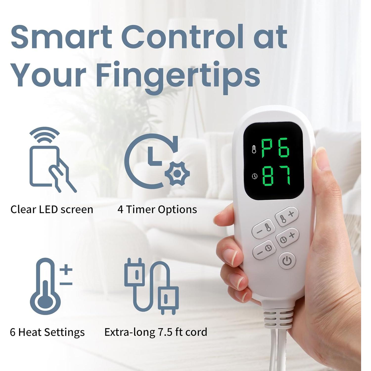 Almohadilla Térmica Kdti 32"x17" para Alivio de Dolor Muscular