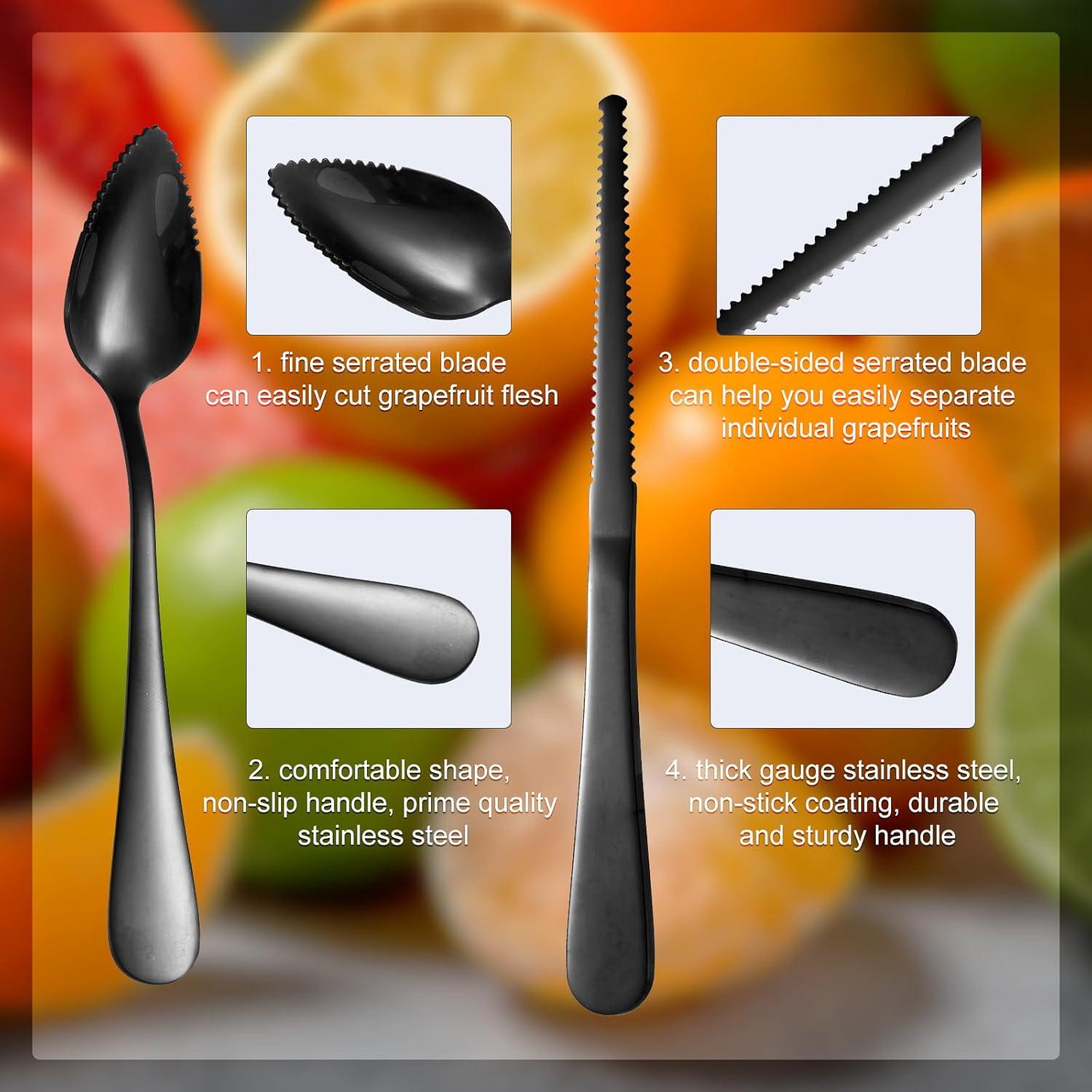 Juego de 3 Utensilios de Acero Inoxidable para Pomelo BOXOB