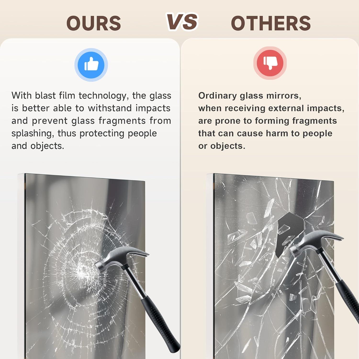 Espejo de Maquillaje MINISO LED 24.9x30.5cm con Luz Ajustable