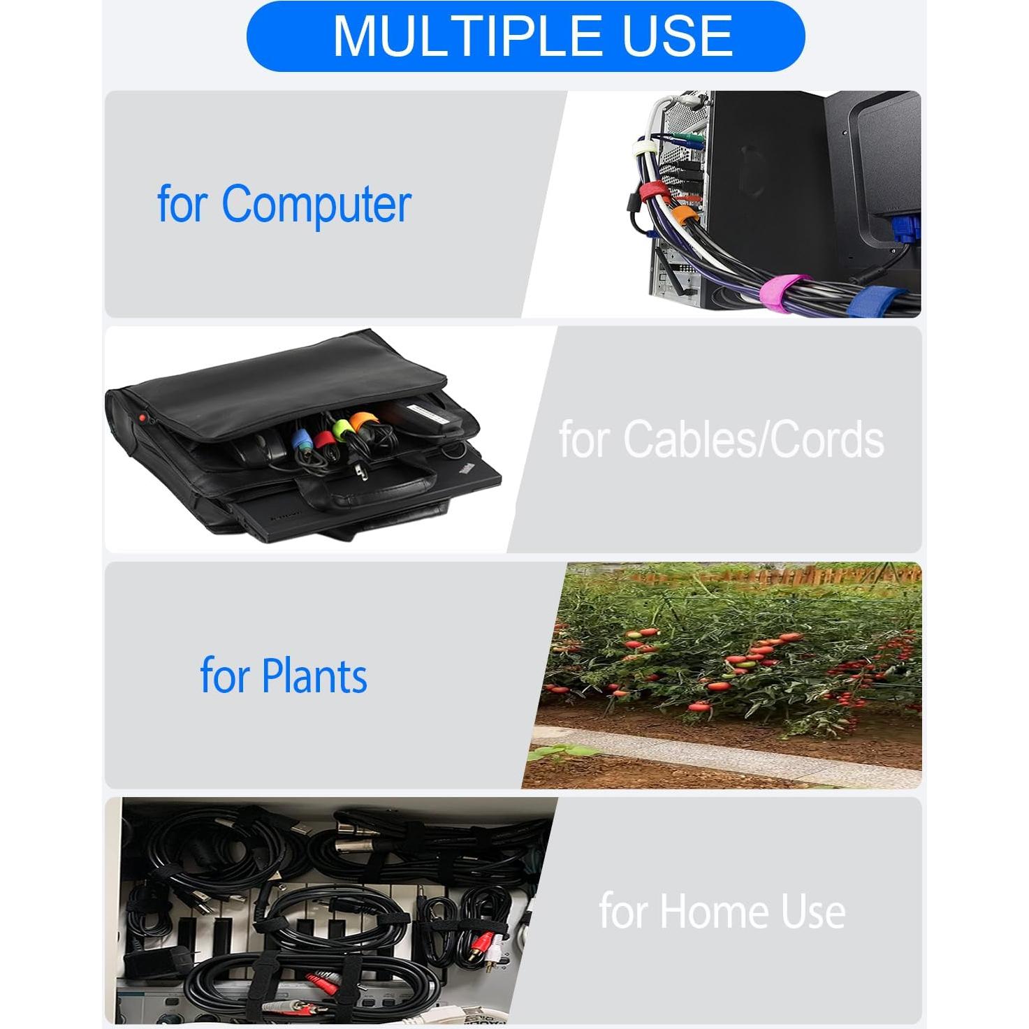 120 Sujetadores de Cable Reutilizables VCZHS 15.24 cm Multicolor