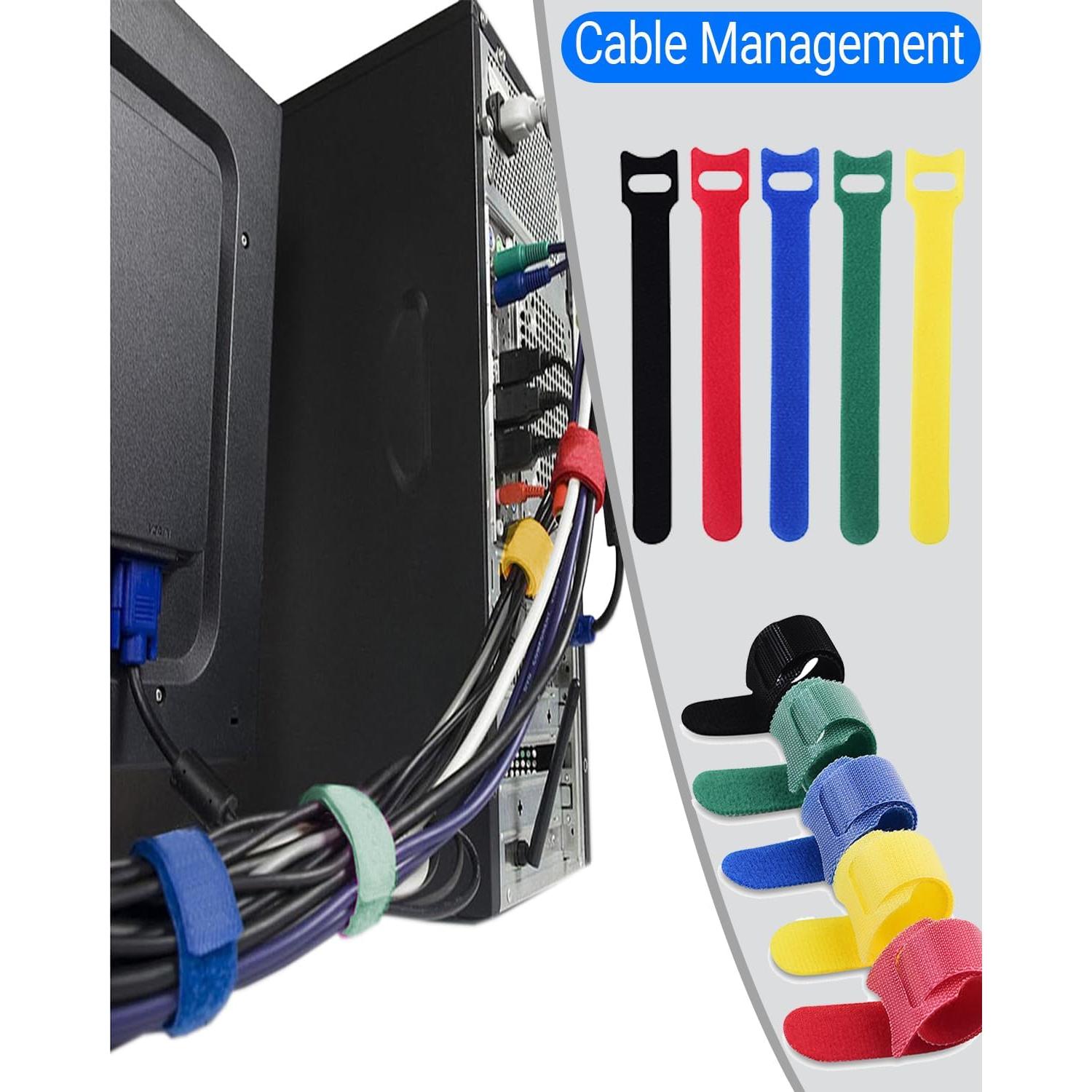 120 Sujetadores de Cable Reutilizables VCZHS 15.24 cm Multicolor