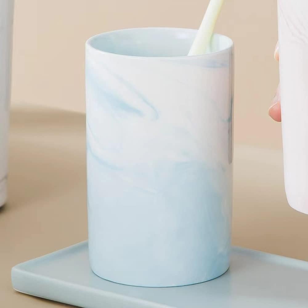 Taza de cerámica RabyLeo estilo mármol azul 300 ml