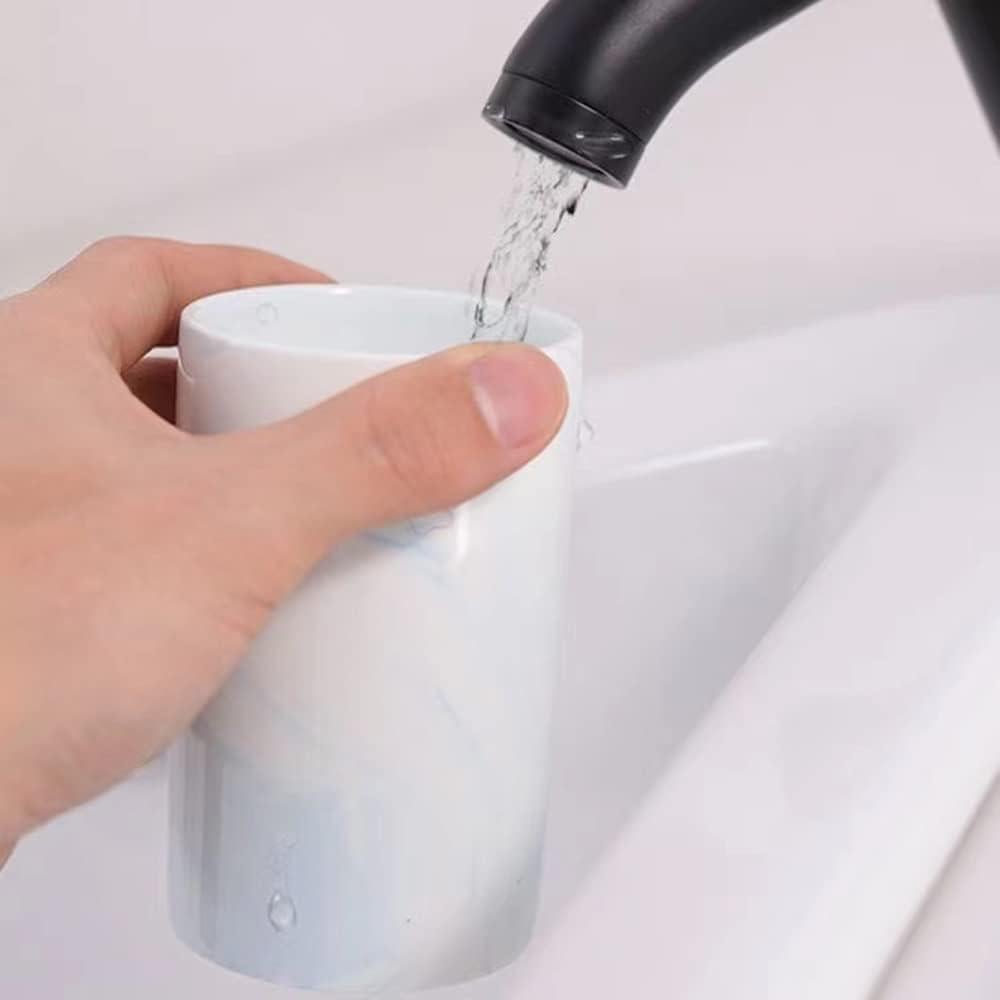 Taza de cerámica RabyLeo estilo mármol azul 300 ml