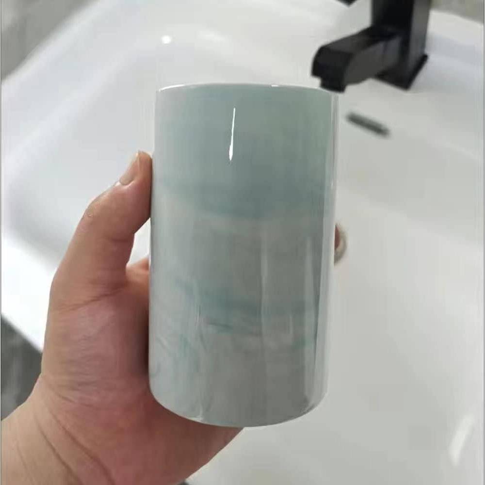 Taza de cerámica RabyLeo estilo mármol azul 300 ml