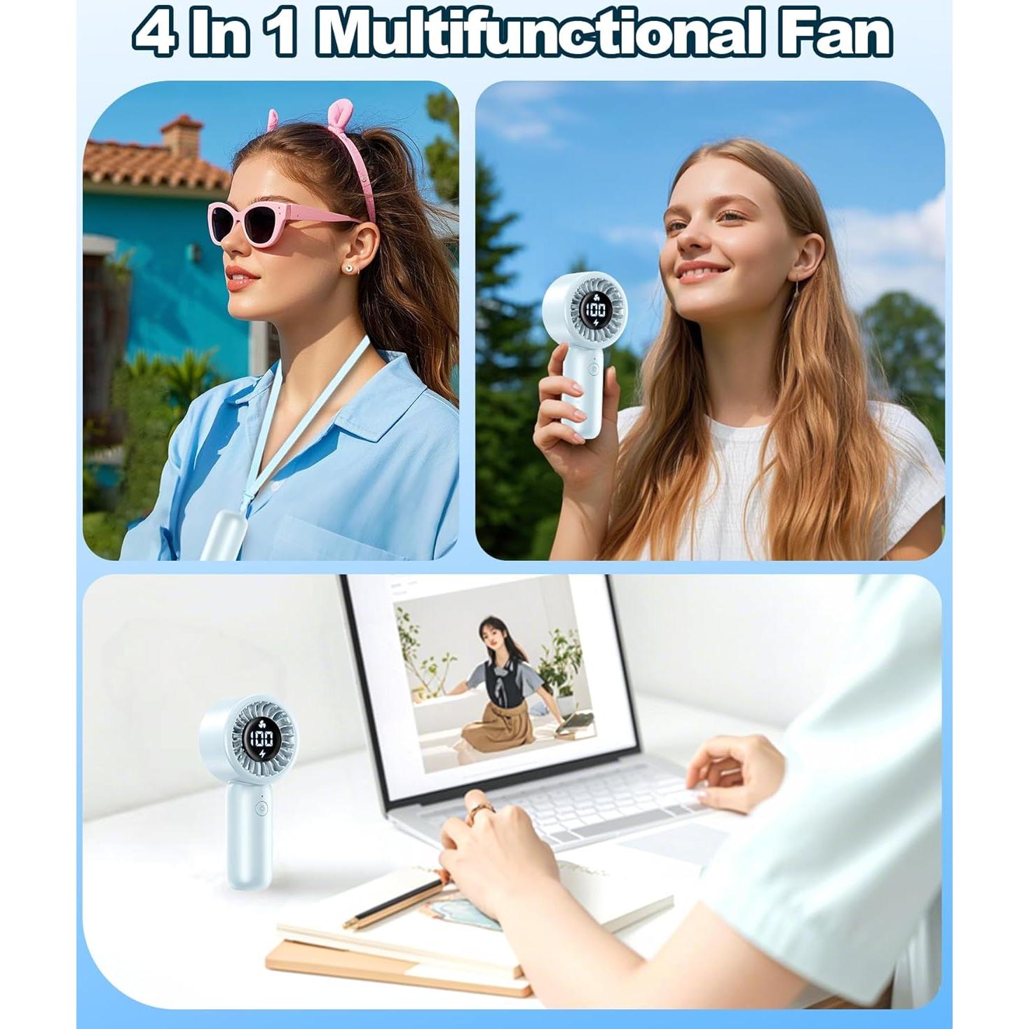 Ventilador de Mano BEYYON F2520 Turbo Recargable LED 10m