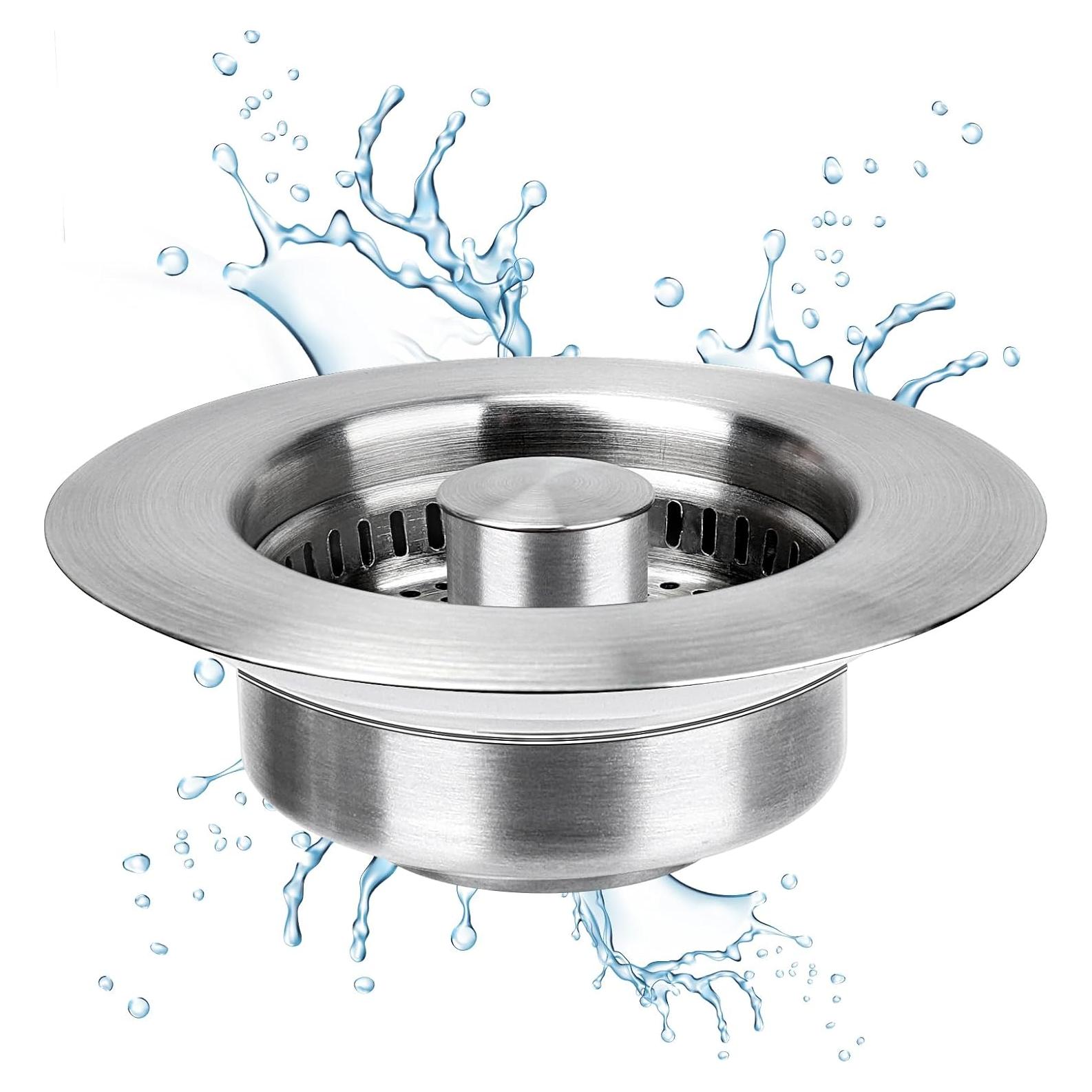 Colador de desagüe de fregadero 3 en 1 WarmSpray - Acero inoxidable