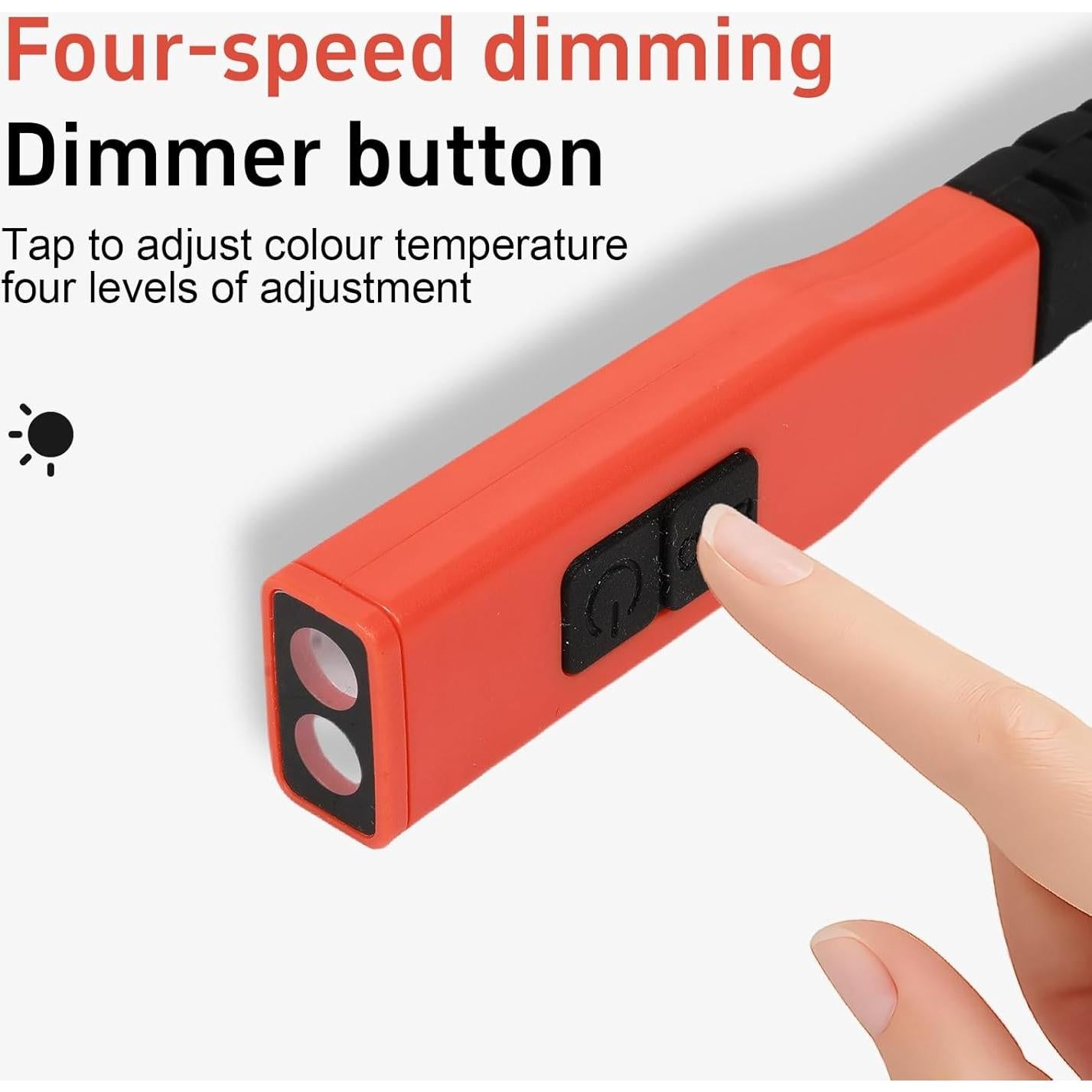 Luz de Lectura para el Cuello LED Naranja Recargable 80Hrs