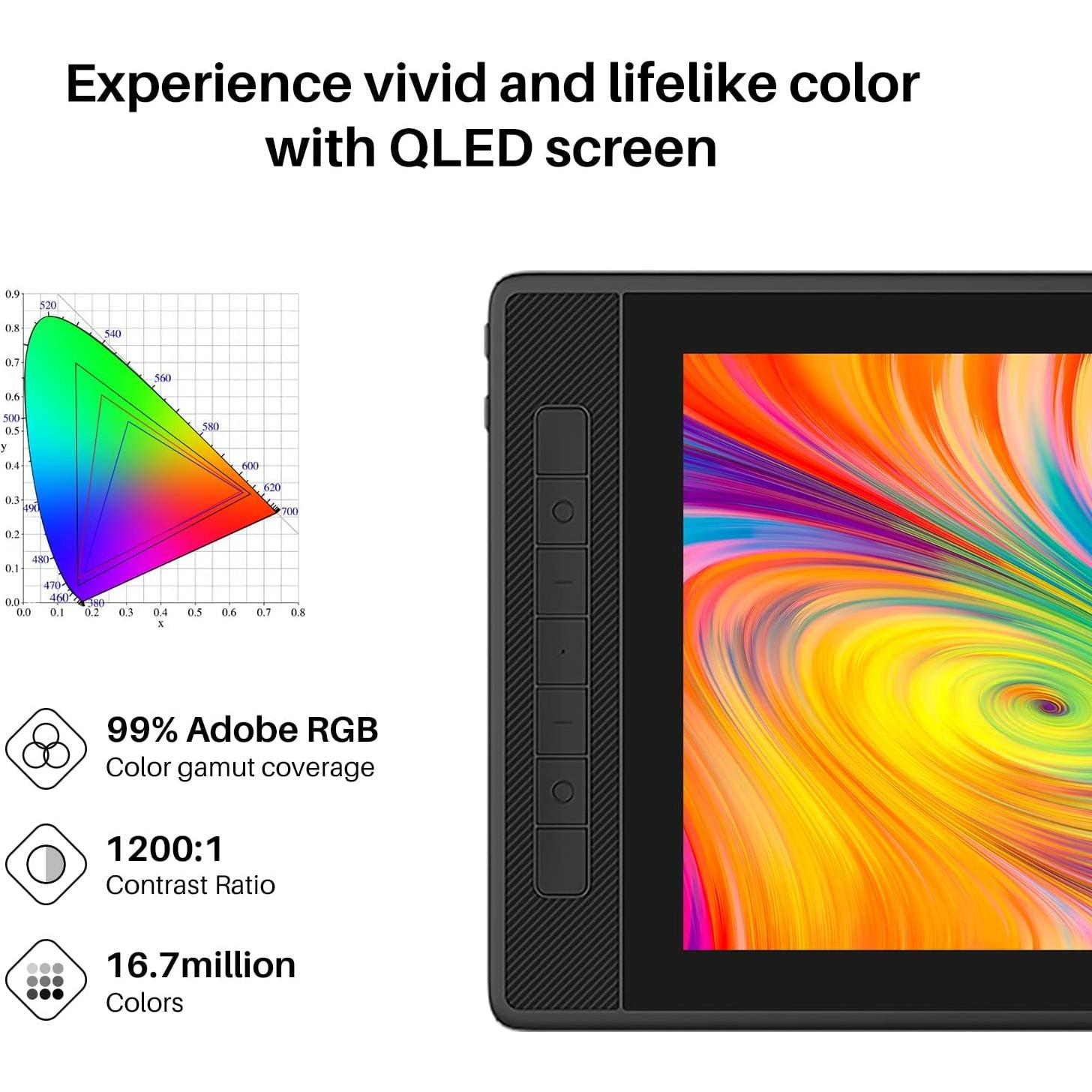 Tableta de Dibujo Huion Kamvas Pro 13 2.5K QHD 13.3"