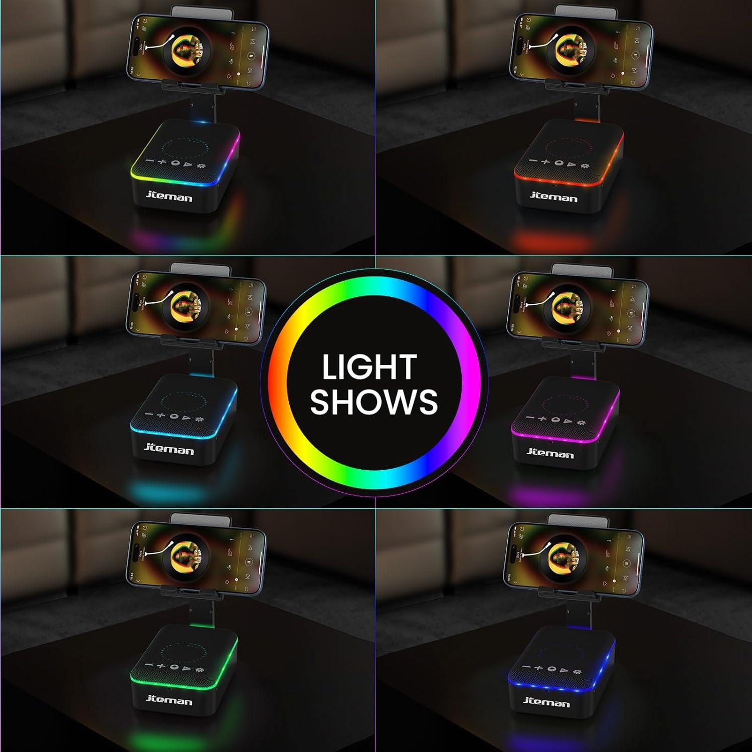 Soporte para Teléfono con Altavoz Bluetooth JTEMAN Negro