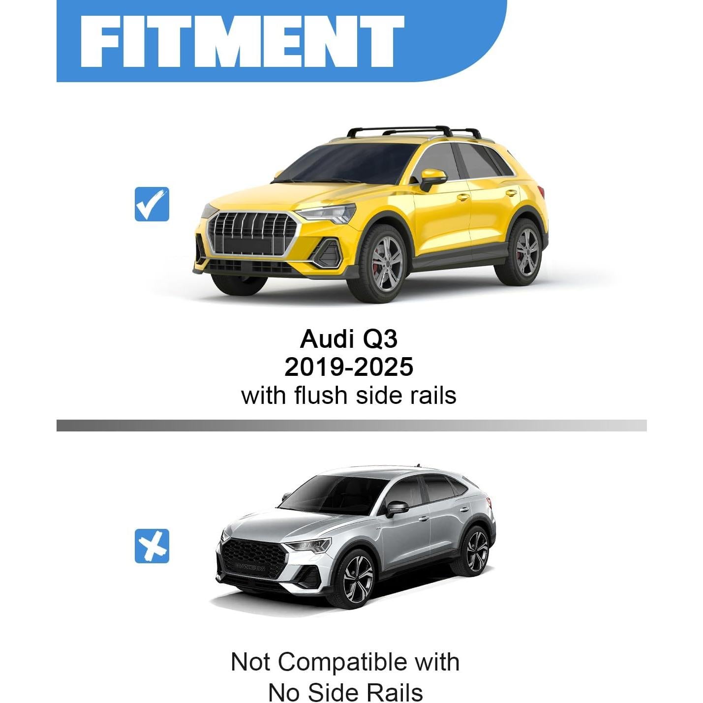 Barras Transversales de Techo FengYu FY102-37 para Audi Q3 2019-2025