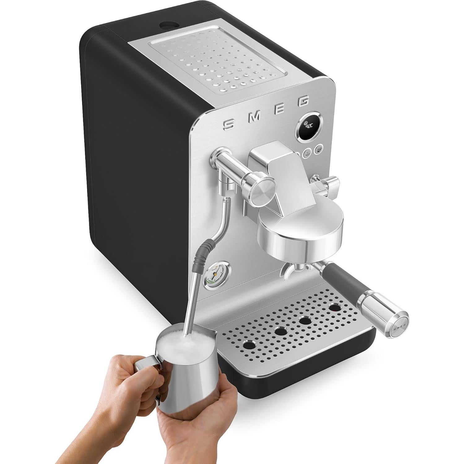 Máquina de Espresso Semi-Pro Smeg EMC02 - 15 Bar, 58mm, Negro