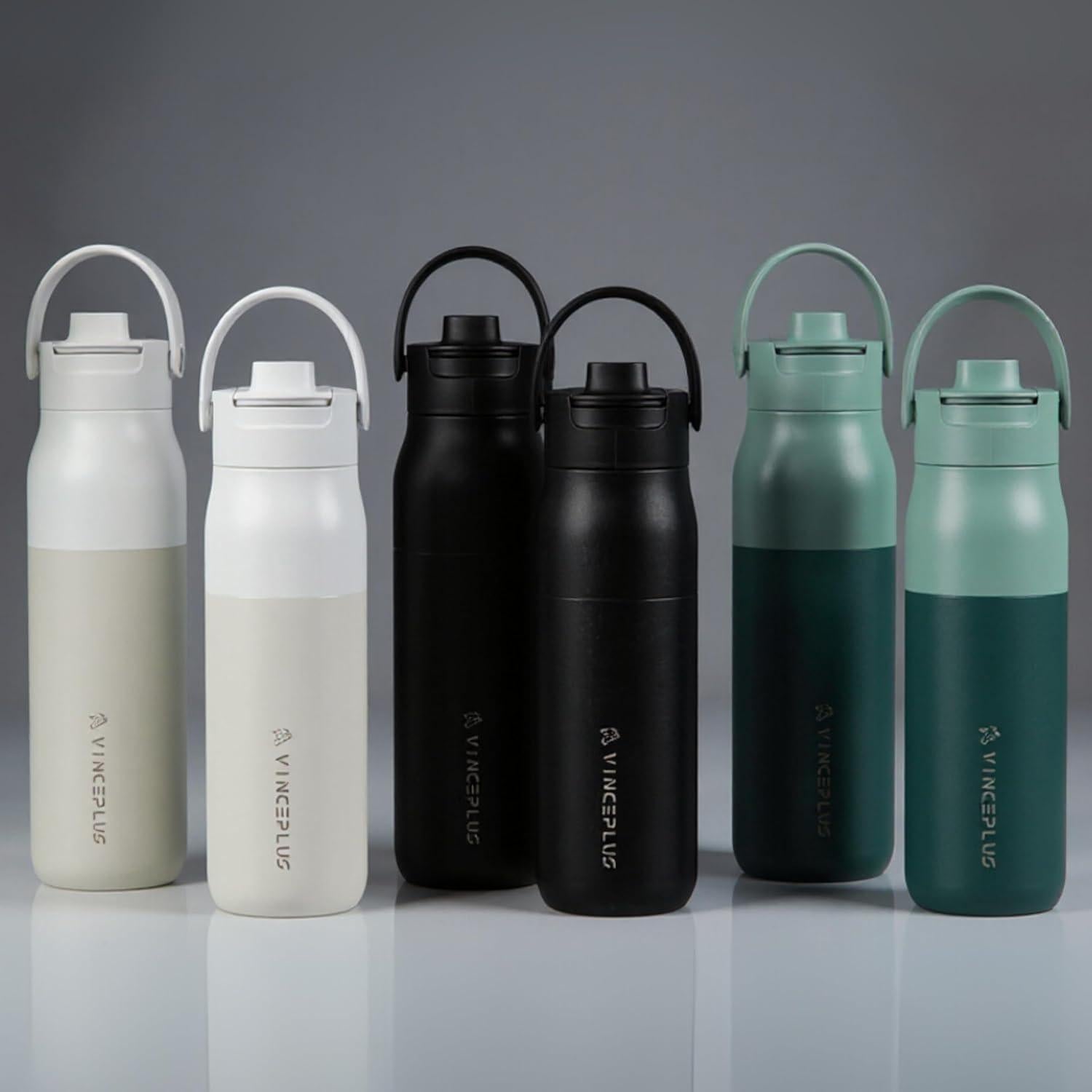 Botella de Agua Aislada VINCEPLUS 680 ml Blanca Mate