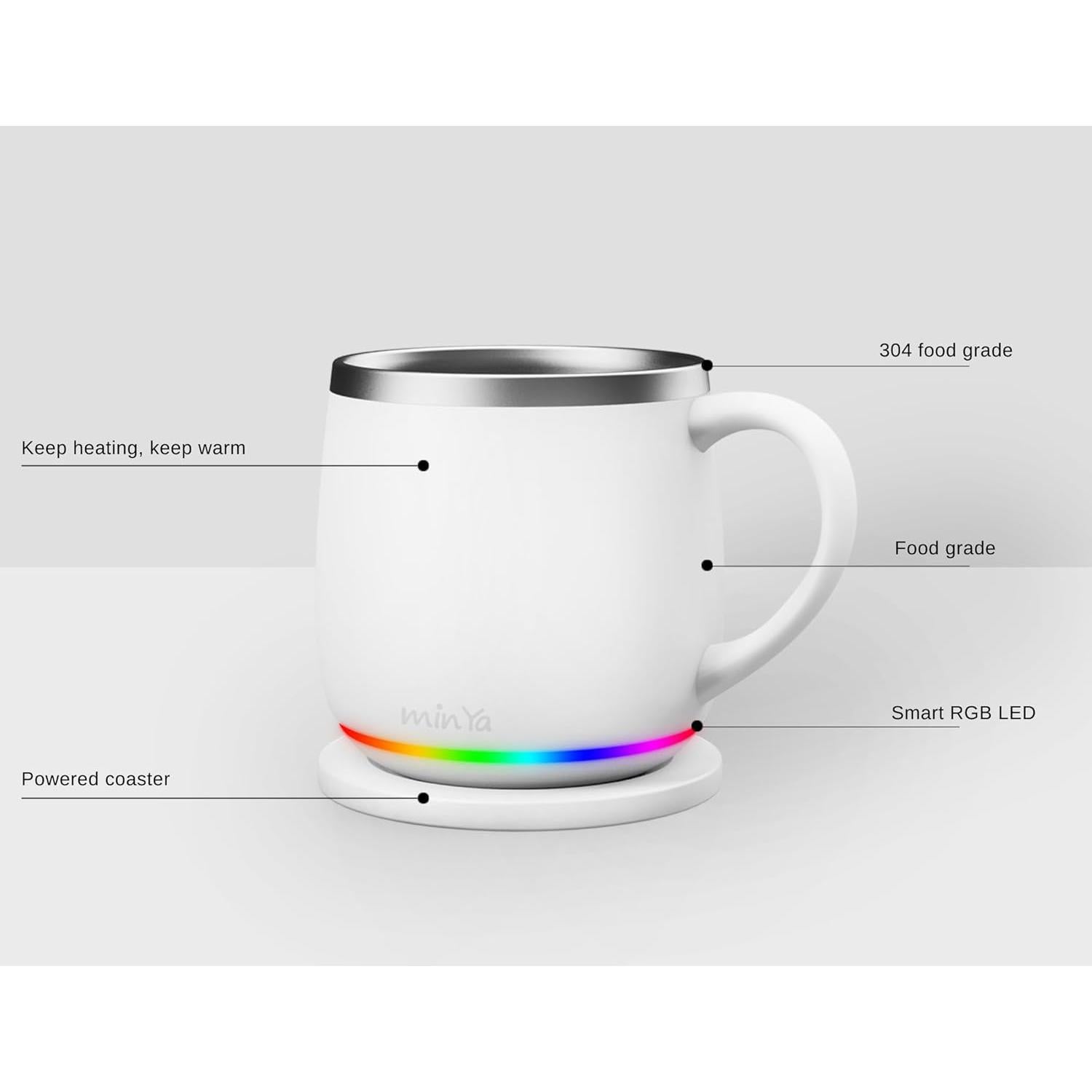 Taza Inteligente Min Ya 400ml Control de Temperatura LED RGB