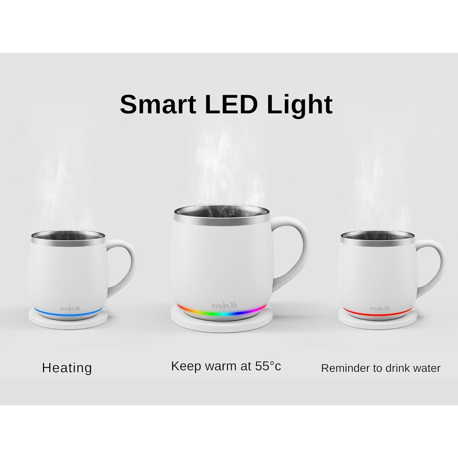 Taza Inteligente Min Ya 400ml Control de Temperatura LED RGB