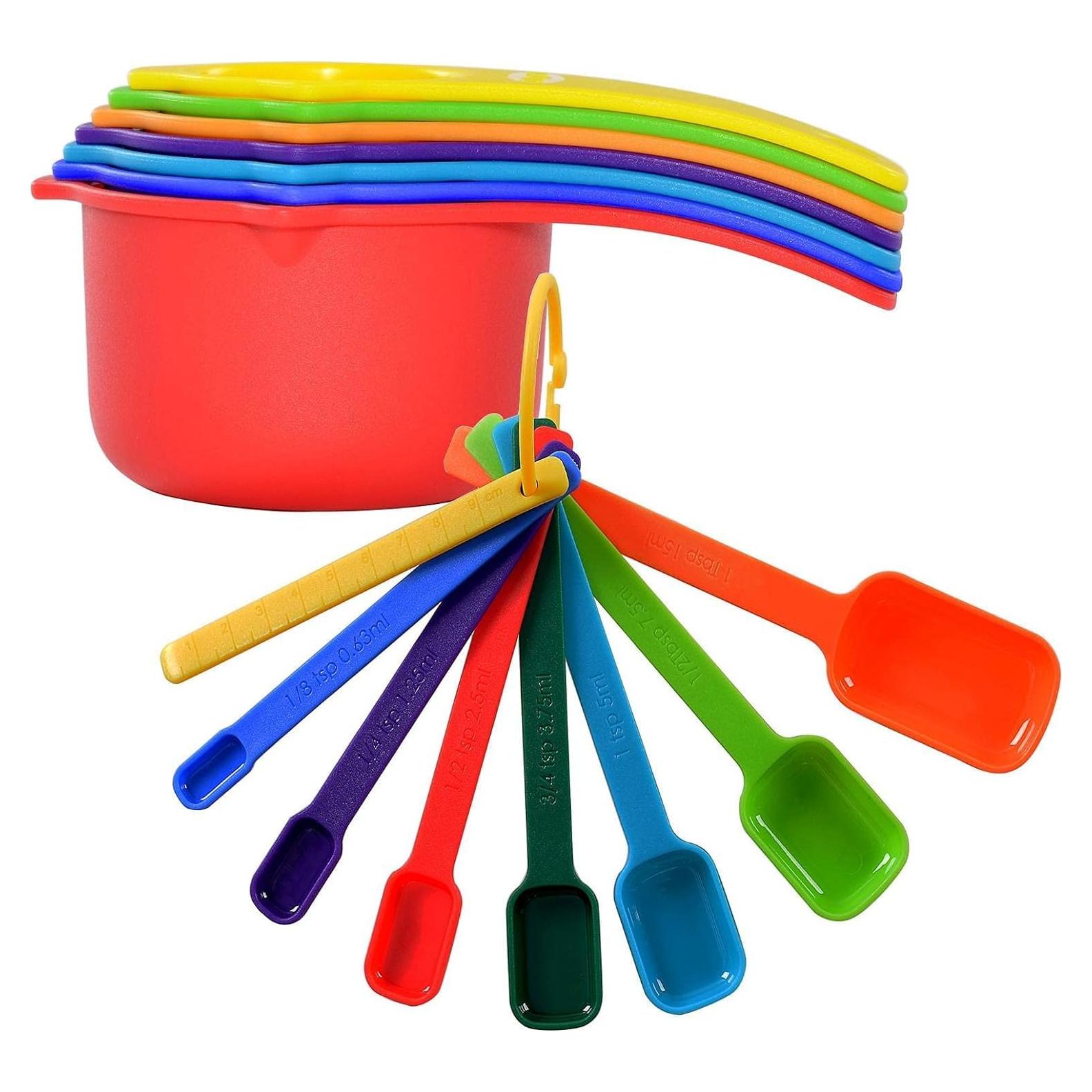 Juego de Tazas y Cucharas Medidoras DOTINGHUX 15 Piezas