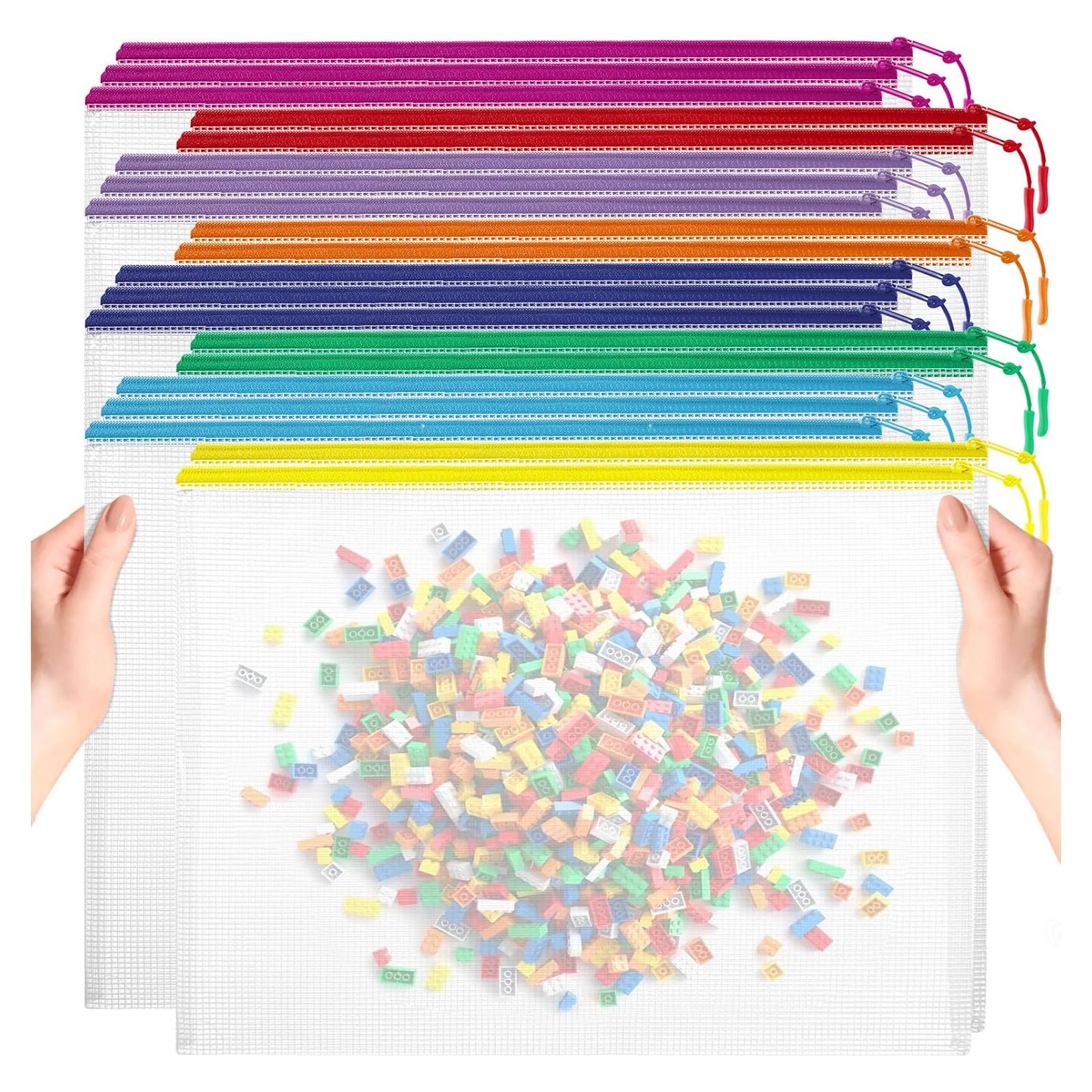 20 Bolsas de Cremallera de Malla YOPCDJ A3 43x30 cm Reutilizables