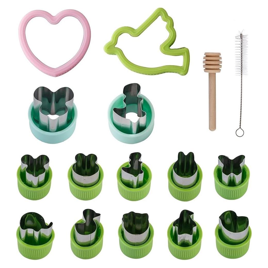 Juego de Cortadores de Galletas Acero Inoxidable 14Pcs Animales