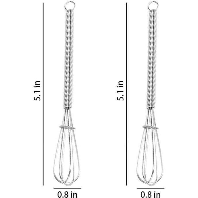 Juego de Mini Batidores de Acero Inoxidable Lelasety - 2 Piezas 12.7/17.8/20.3/25.4 cm
