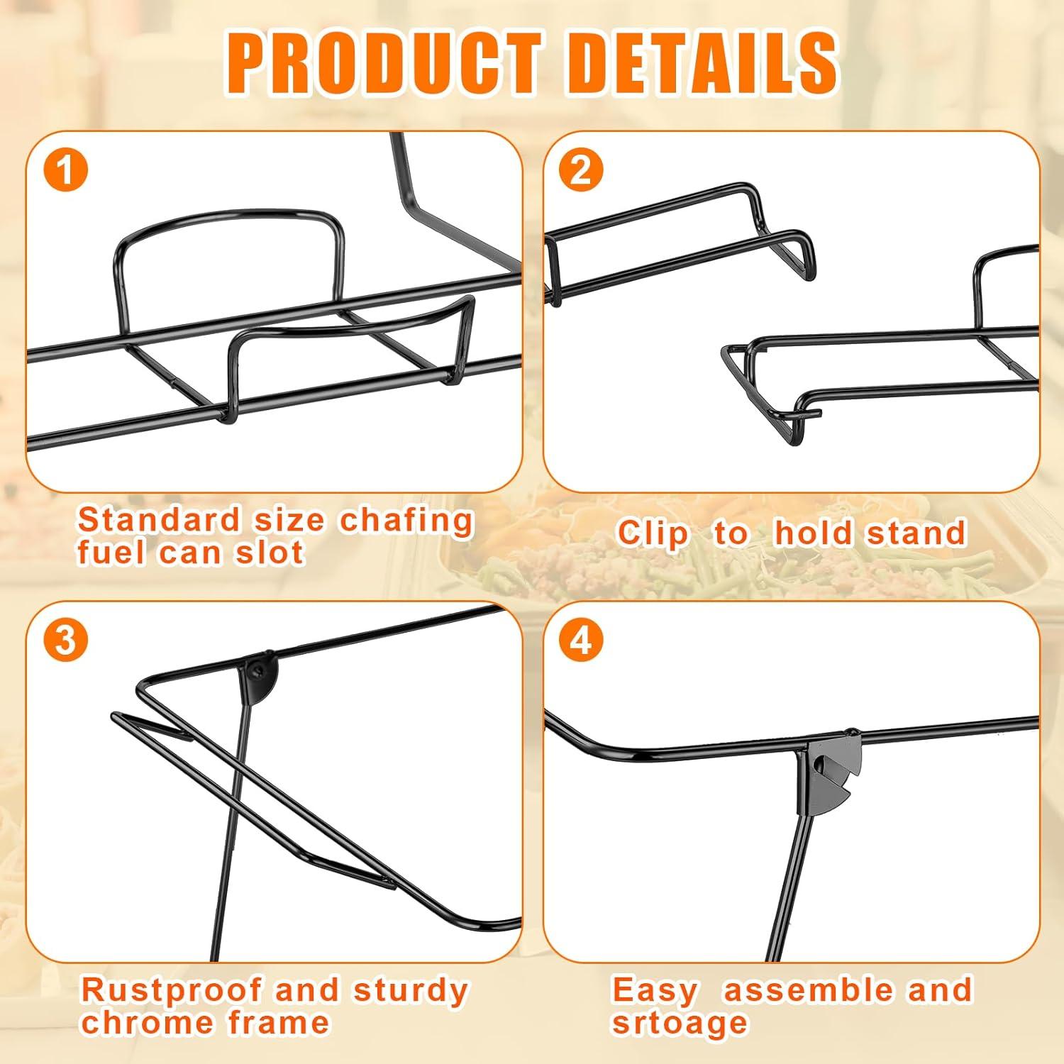 Soporte de Buffet Plegable Geosar 32 Piezas Negro