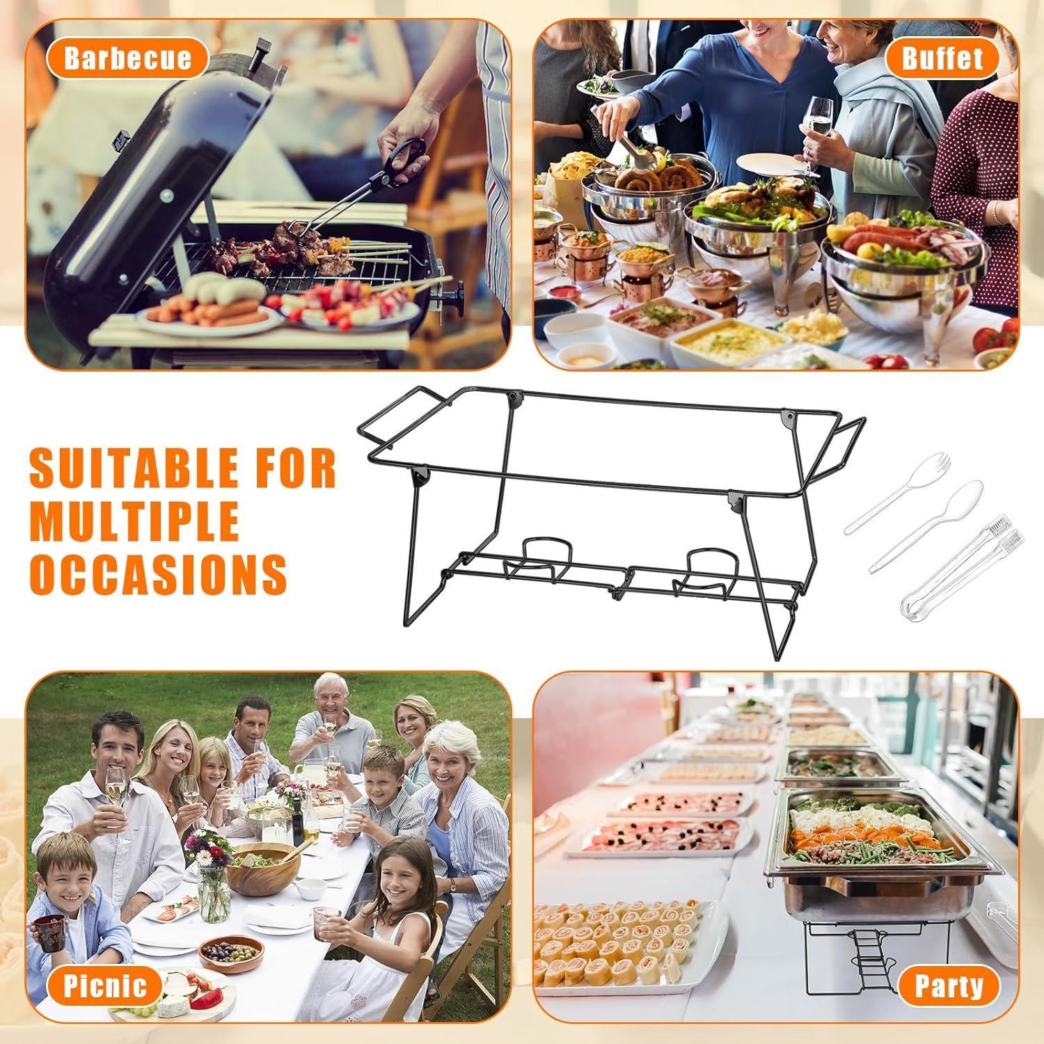 Soporte de Buffet Plegable Geosar 32 Piezas Negro