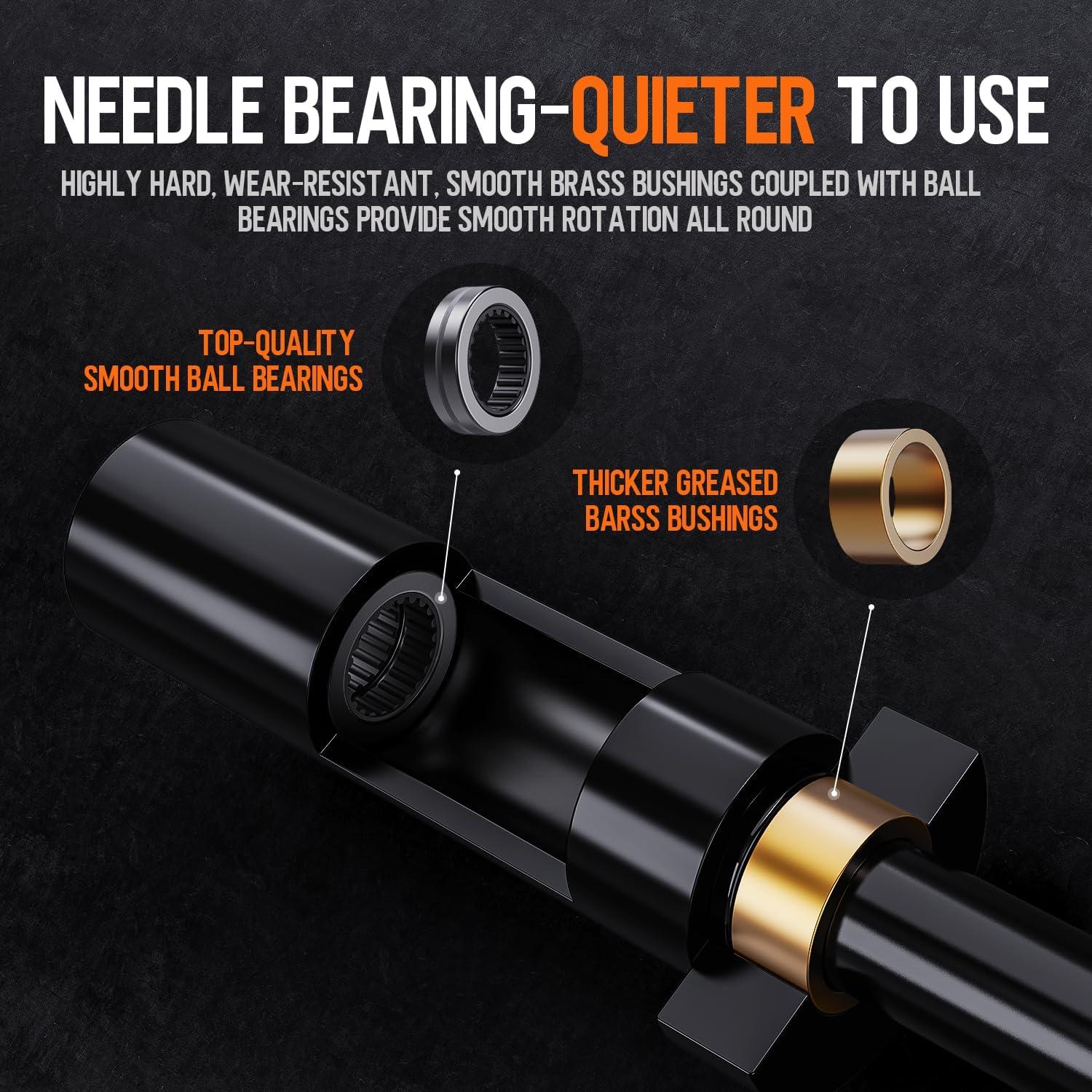 Barra Olímpica EZ Curl ExtreSpo 119.38 cm Cromada 500 kg