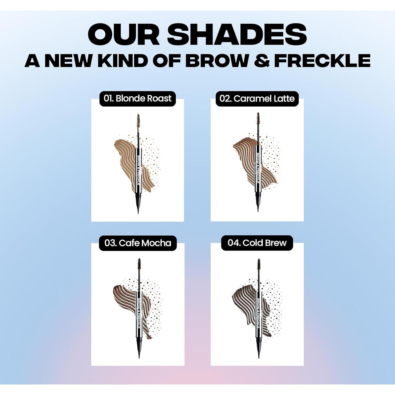 Gel Tinte para Cejas y Lápiz de Pecas Sacheu 2 en 1 Tostado Rubio