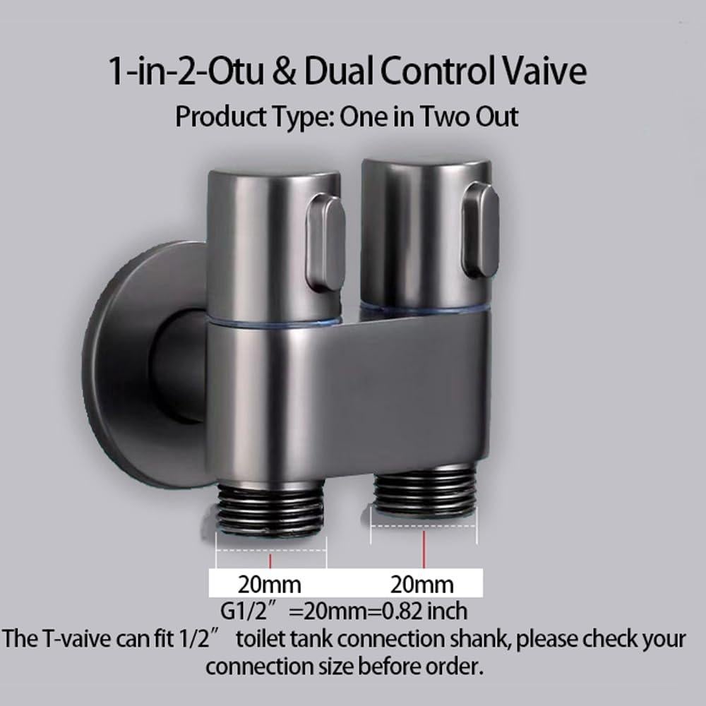 Rociador de Bidet YBSGJS Doble Control 2 Salidas Manguera 2M