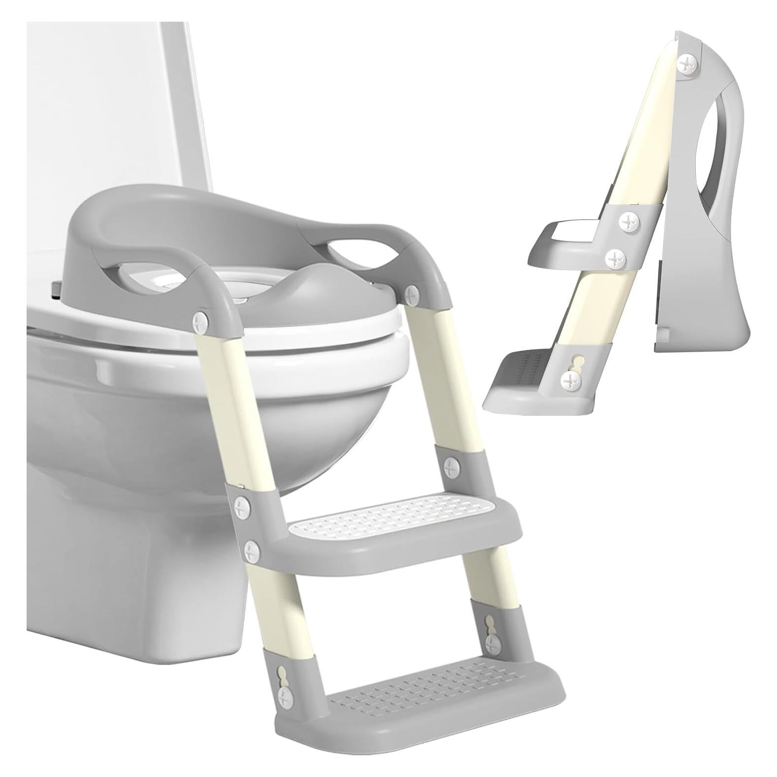 Asiento de Entrenamiento para Baño Kimitimi Gris Plegable Antideslizante