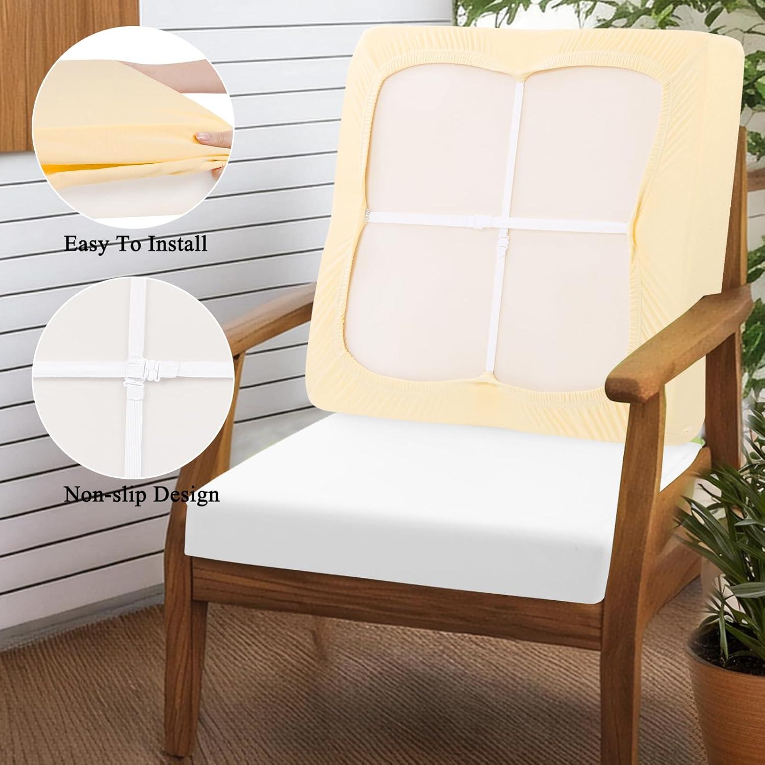 HEBE Funda de Cojines de Patio Impermeable Juego de 12 Beige