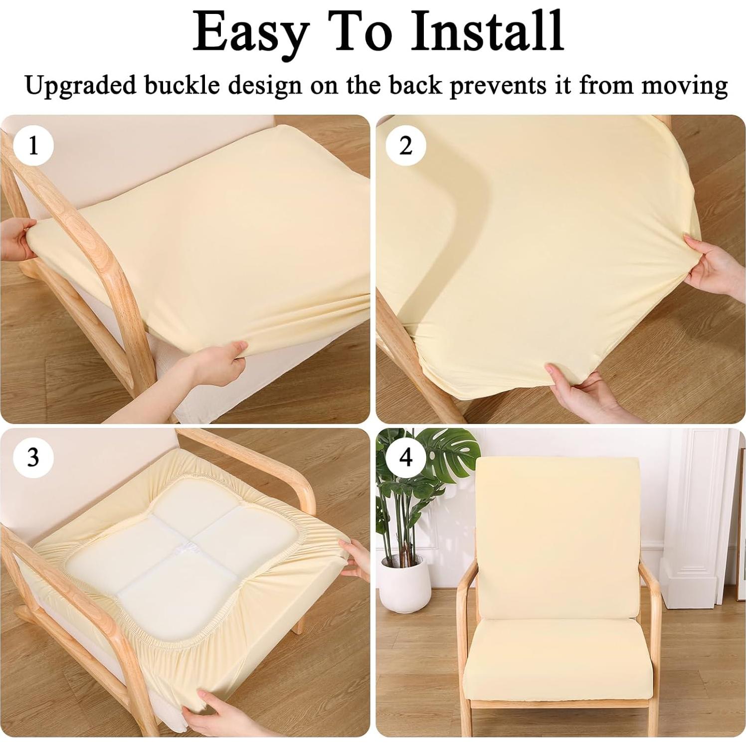 HEBE Funda de Cojines de Patio Impermeable Juego de 12 Beige