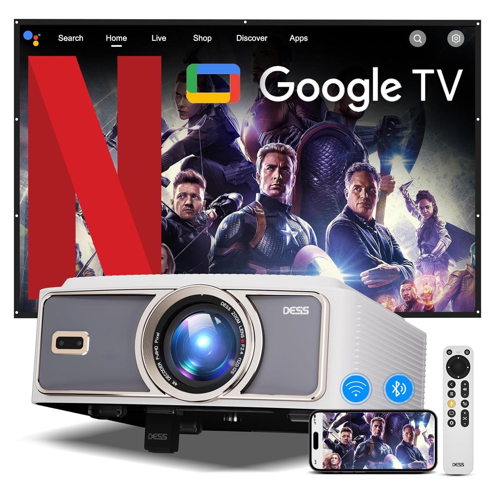 Proyector Inteligente Dess C5 Pro 1500 Lúmenes Nativo 1080P