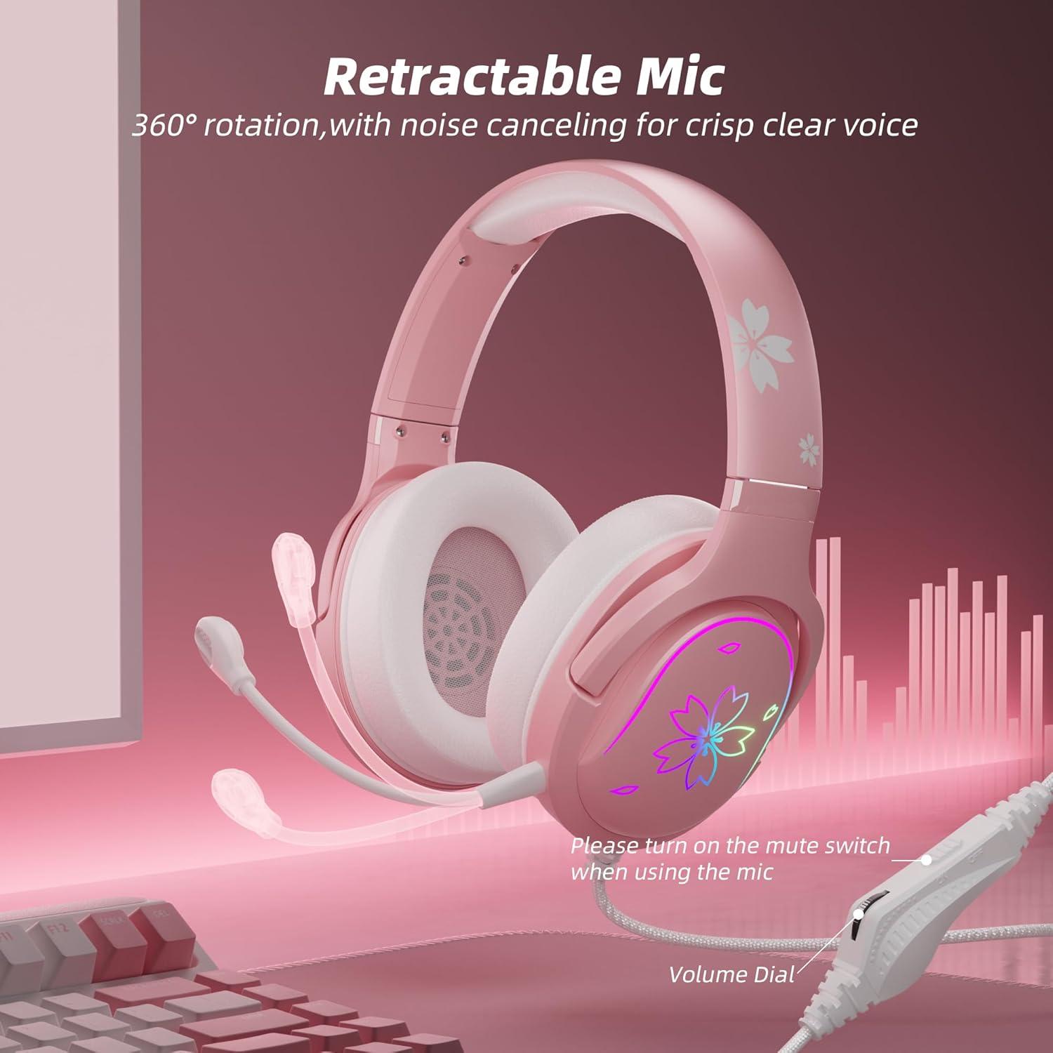 Auriculares de Juego Mytrix Sakura con Micrófono y RGB