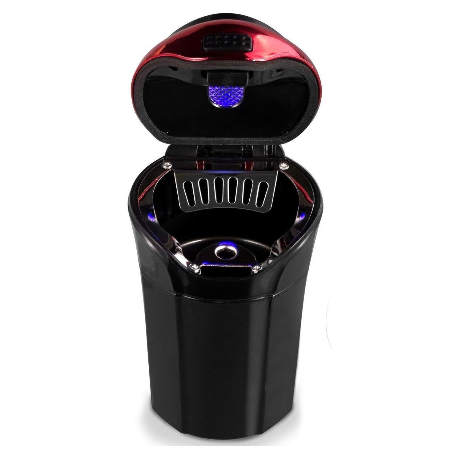 Cenicero y encendedor desmontable eJiasu con luz LED azul