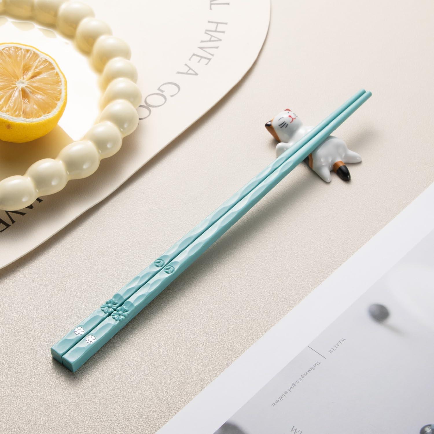 Palillos Reutilizables HuaLan Antideslizantes 25.4 cm Verde