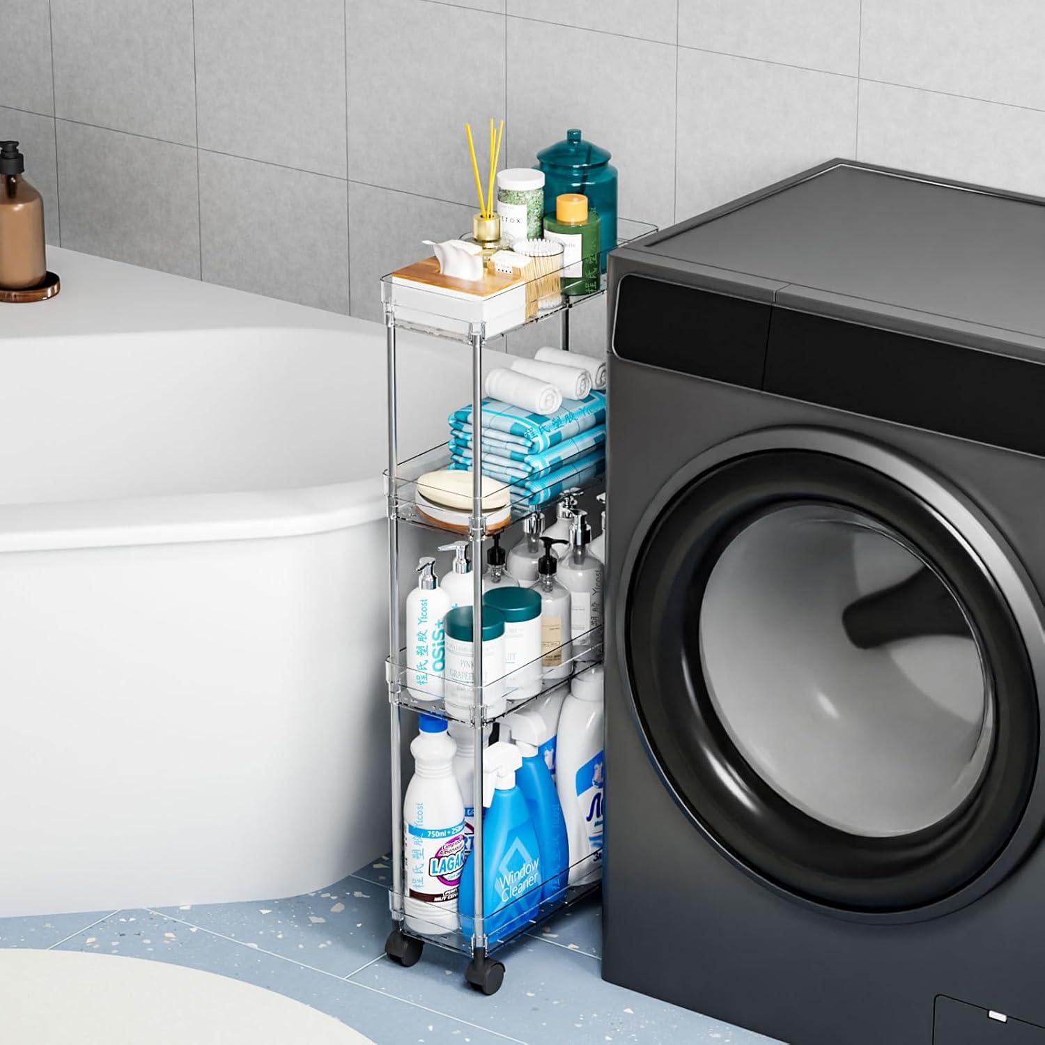 Carro de Almacenamiento Rodante Yieach 4 Niveles 16 cm Ancho