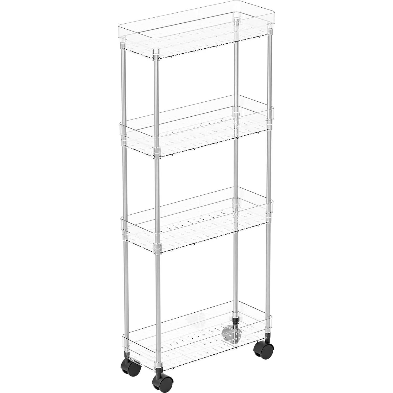 Carro de Almacenamiento Rodante Yieach 4 Niveles 16 cm Ancho