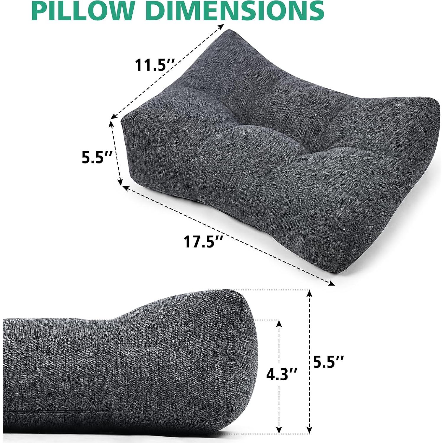 Cojín Lumbar Shinnwa Espuma Viscoelástica 44.5x29.2cm Negro