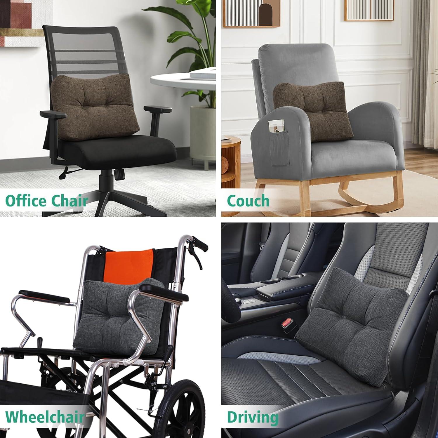 Cojín Lumbar Shinnwa Espuma Viscoelástica 44.5x29.2cm Negro