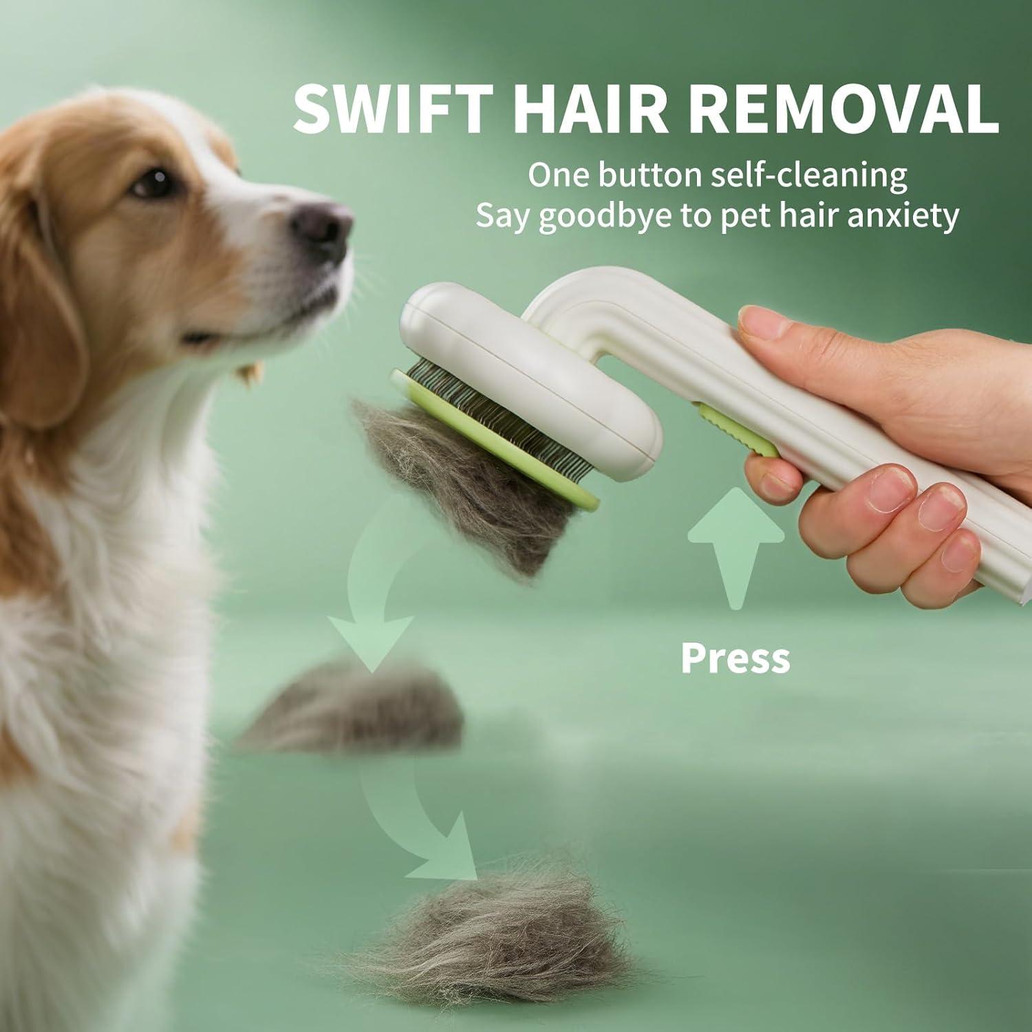 Cepillo para Gato y Perro VIOJOJO con Limpieza Automática 20cm