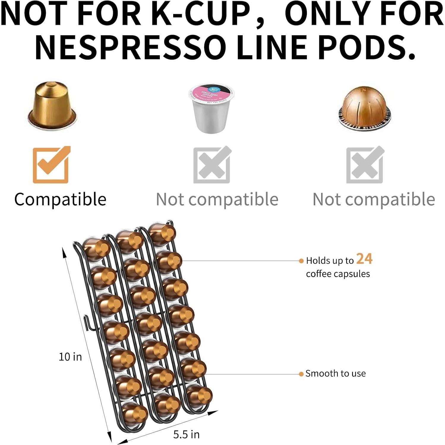 Organizador de Estación de Café LEMIKKLE 2 Niveles Negro