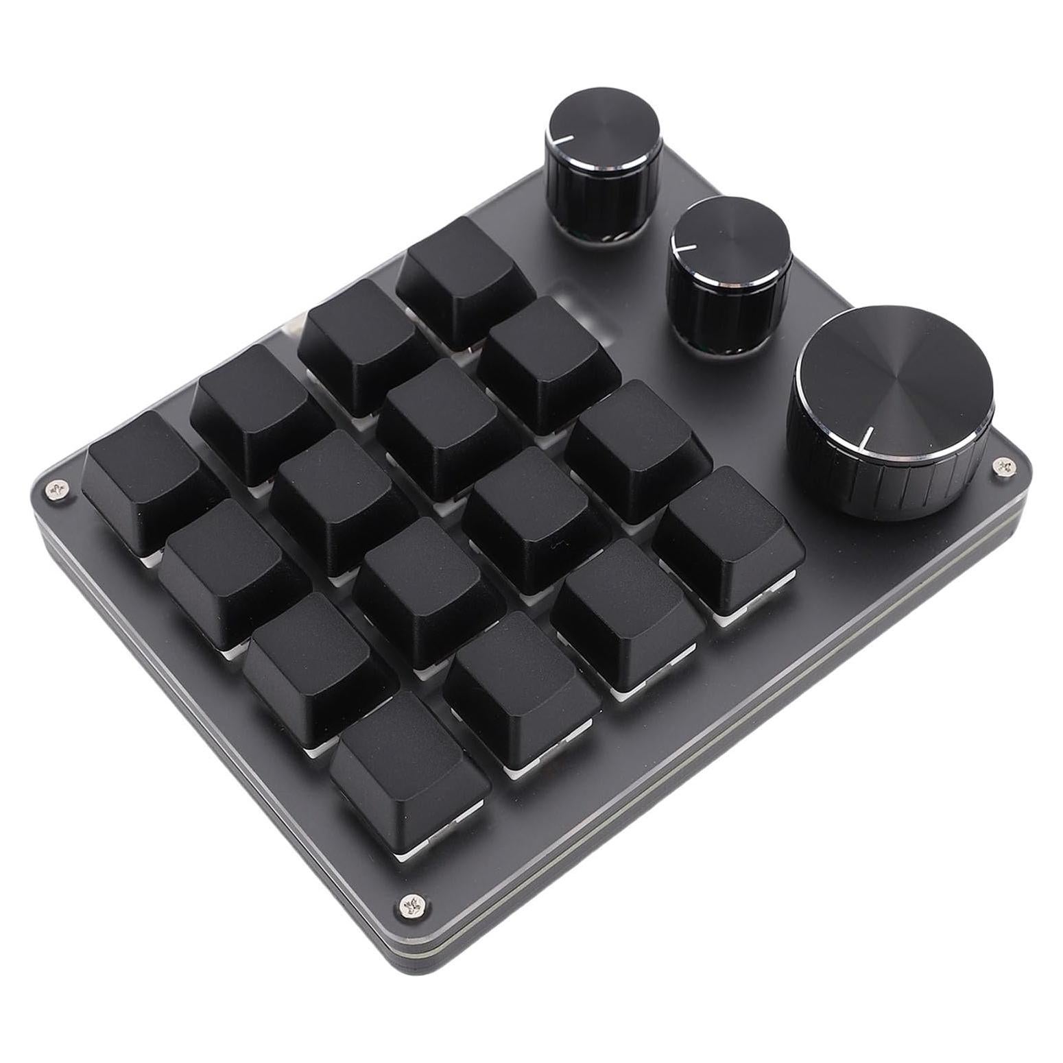 Teclado Mecánico Programable Wisoqu Mini 16 Teclas Negro