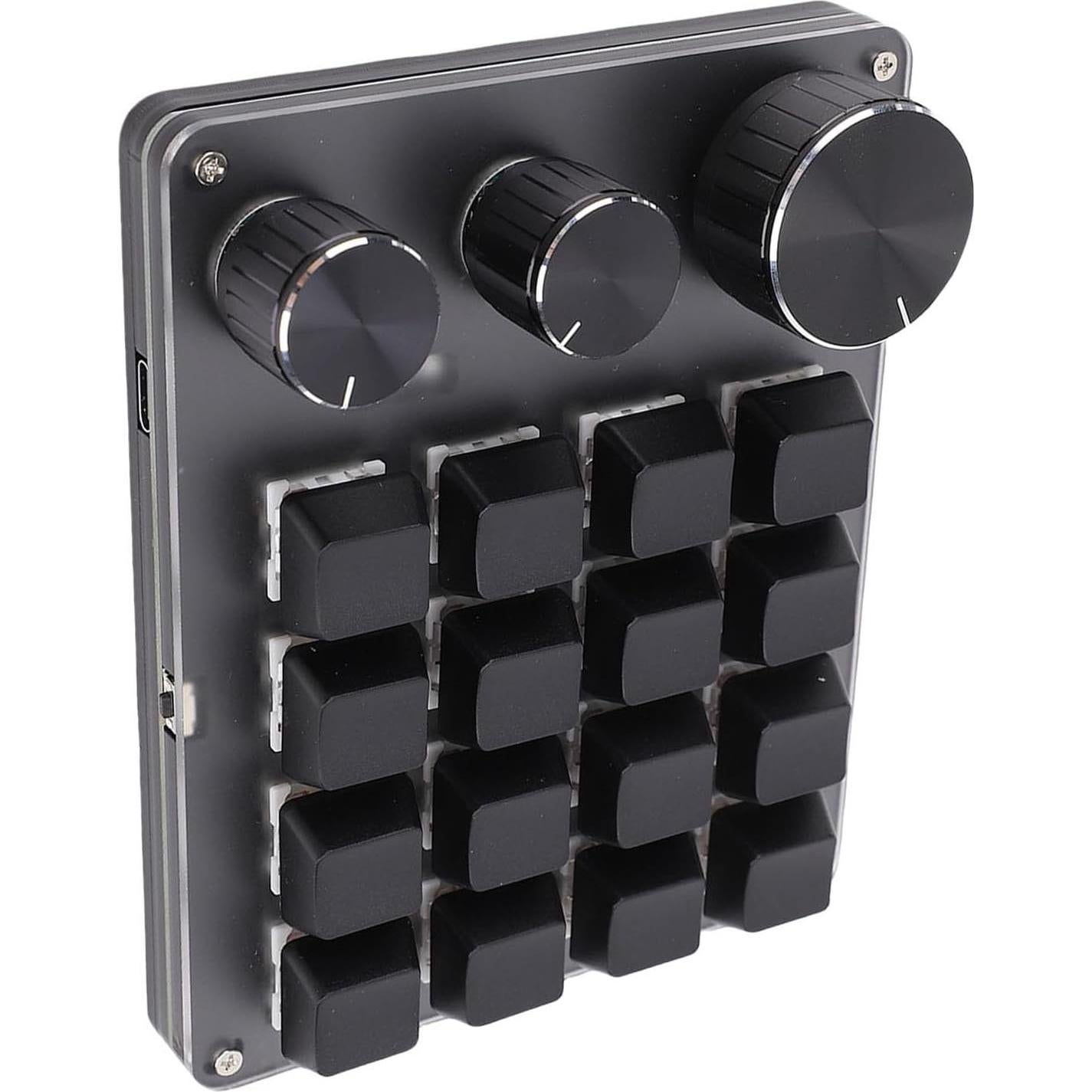 Teclado Mecánico Programable Wisoqu Mini 16 Teclas Negro