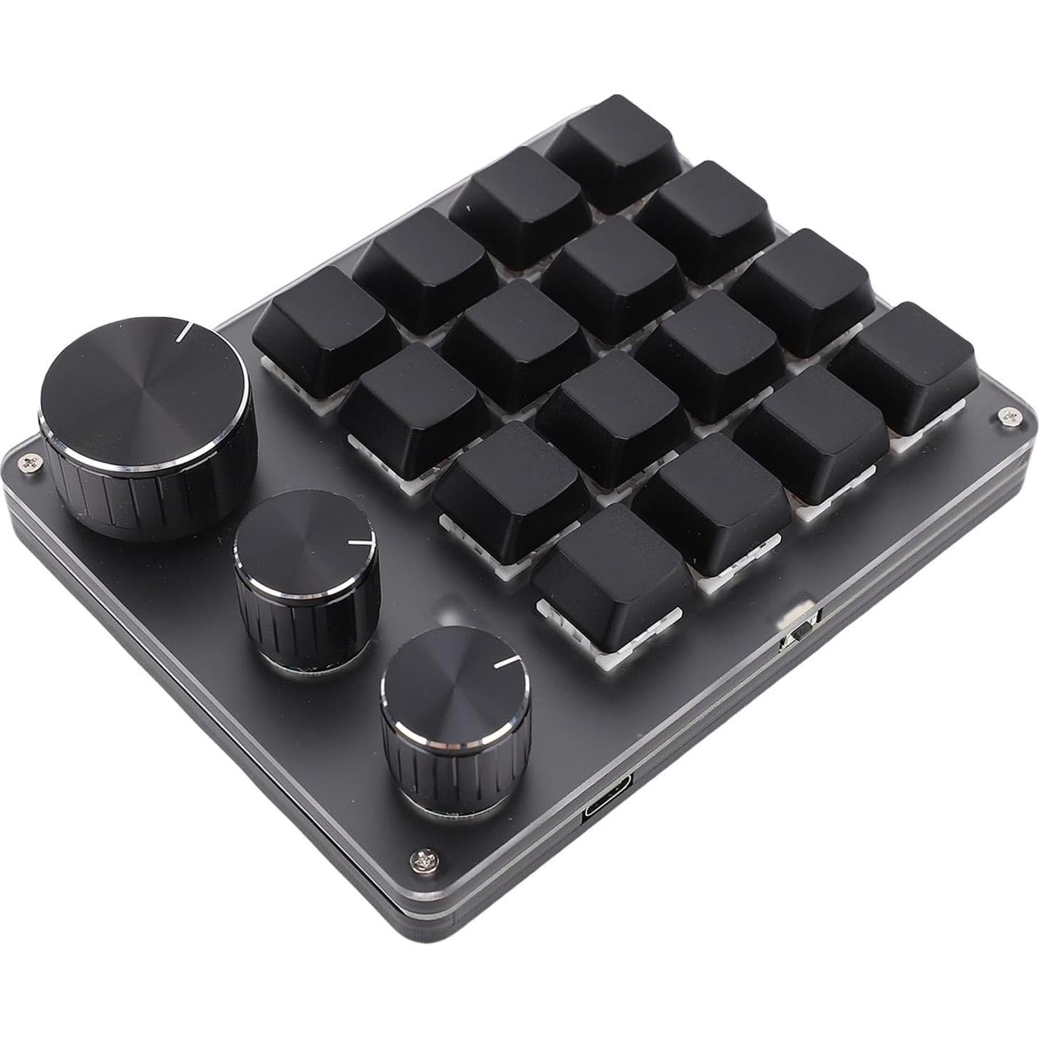 Teclado Mecánico Programable Wisoqu Mini 16 Teclas Negro
