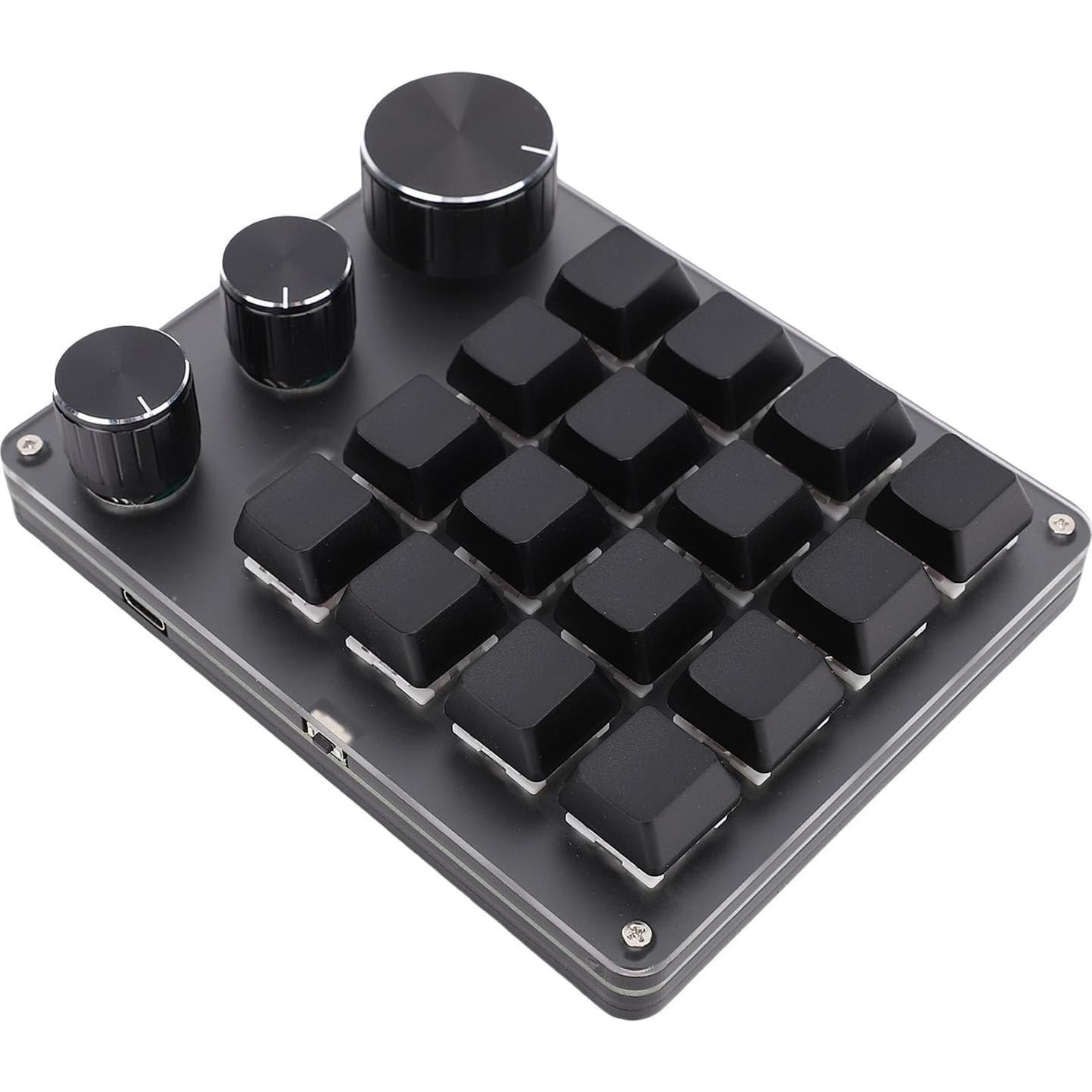 Teclado Mecánico Programable Wisoqu Mini 16 Teclas Negro