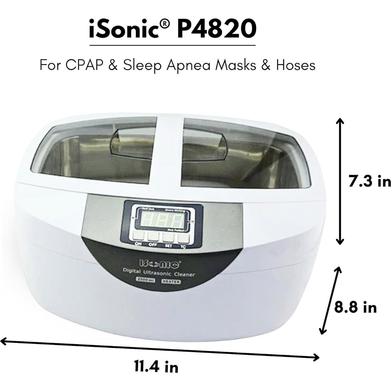 Limpiador Ultrasónico iSonic P4820 para Máscaras CPAP 2.5L