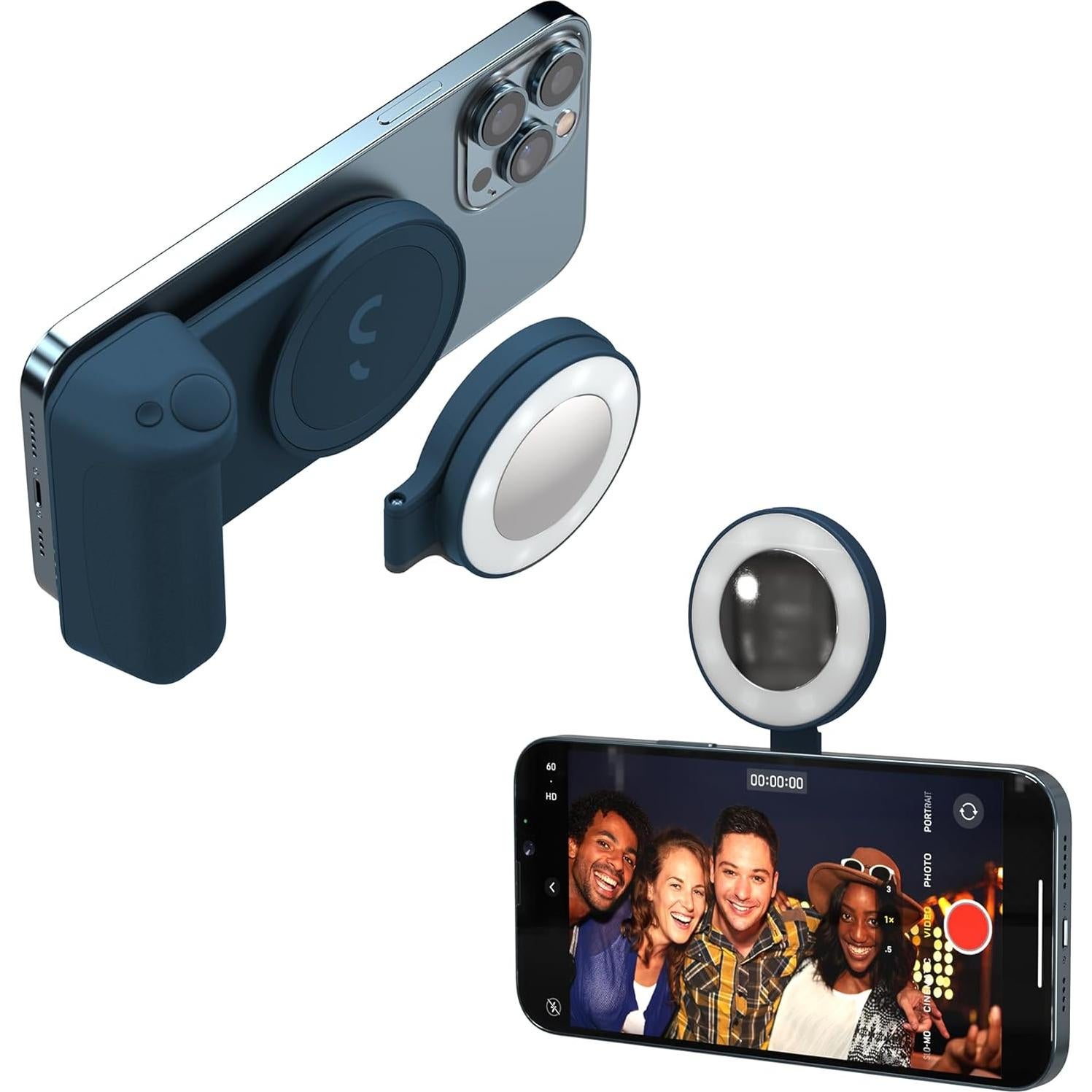 Luz de Anillo LED ShiftCam SnapLight Azul Abismo - 4 Brillos