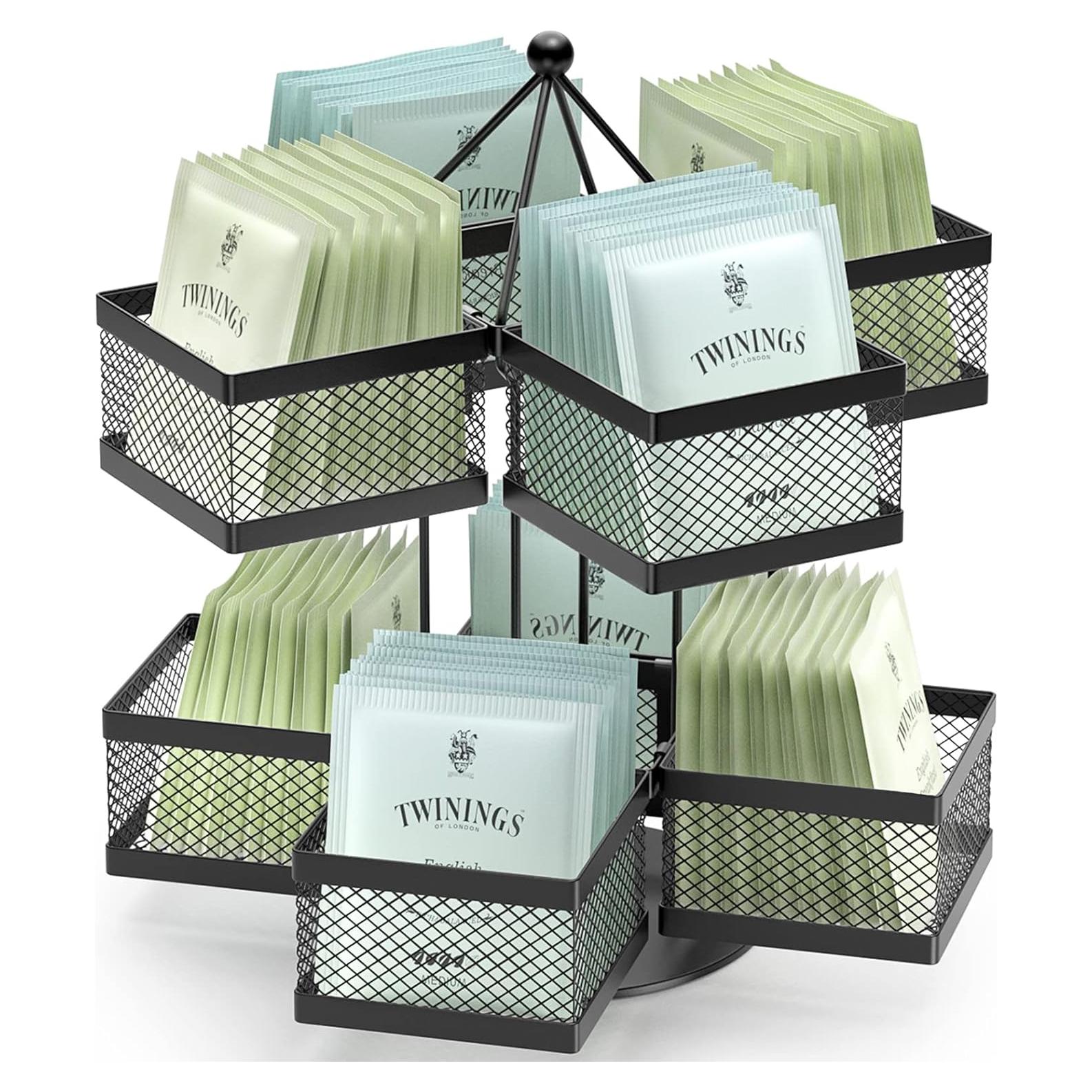 Organizador de Bolsitas de Té VOGWOLTH Carrusel Giratorio 96 Unidades