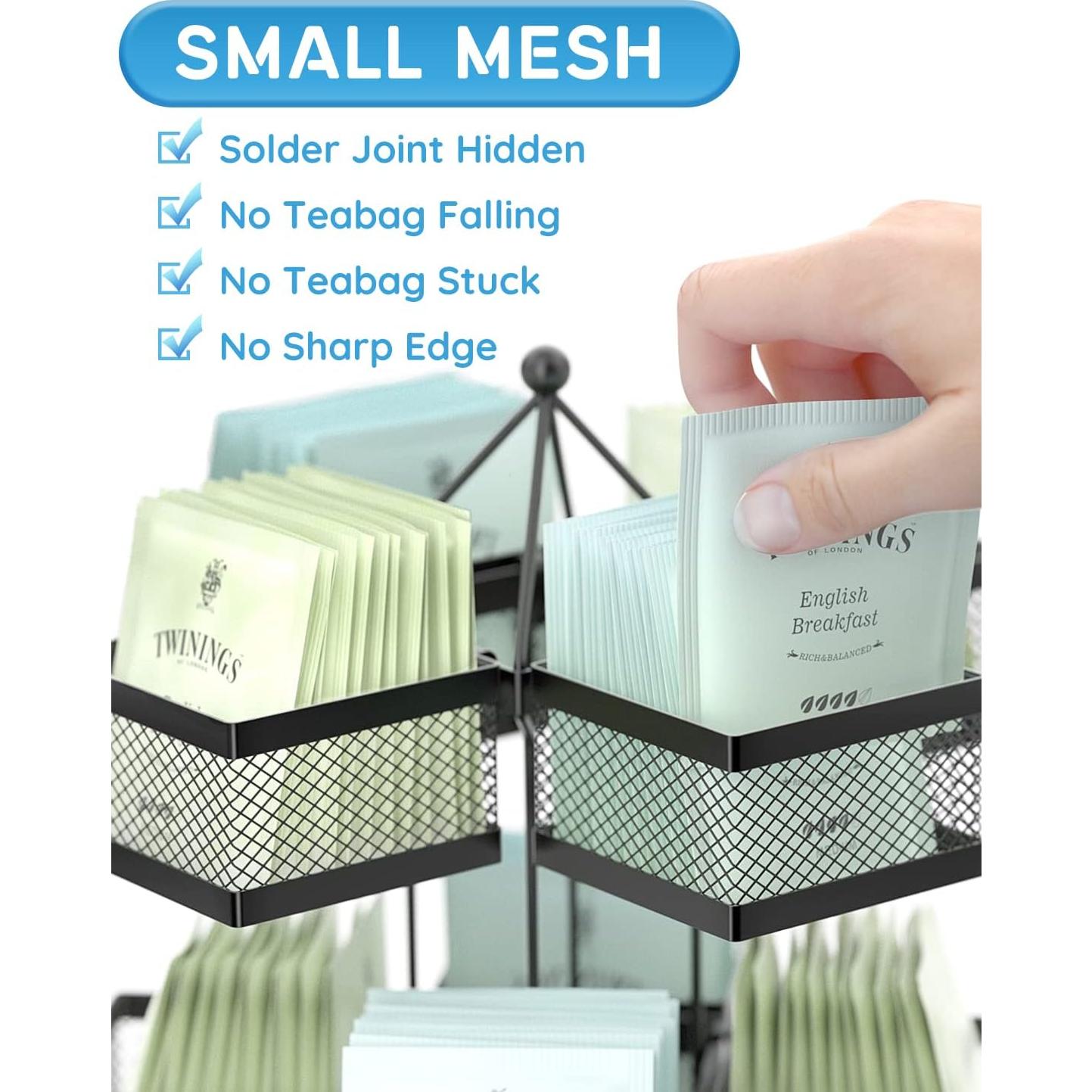 Organizador de Bolsitas de Té VOGWOLTH Carrusel Giratorio 96 Unidades