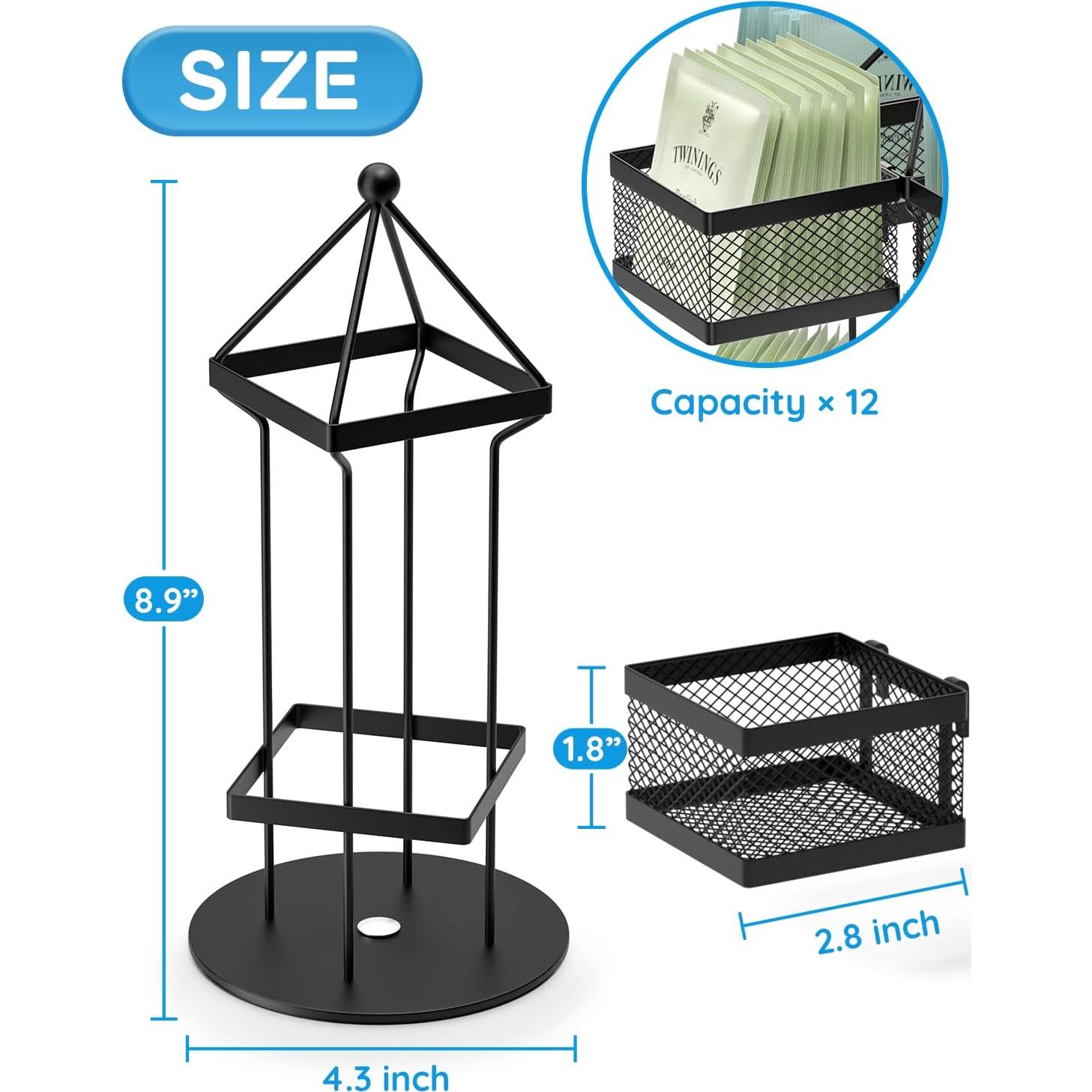 Organizador de Bolsitas de Té VOGWOLTH Carrusel Giratorio 96 Unidades